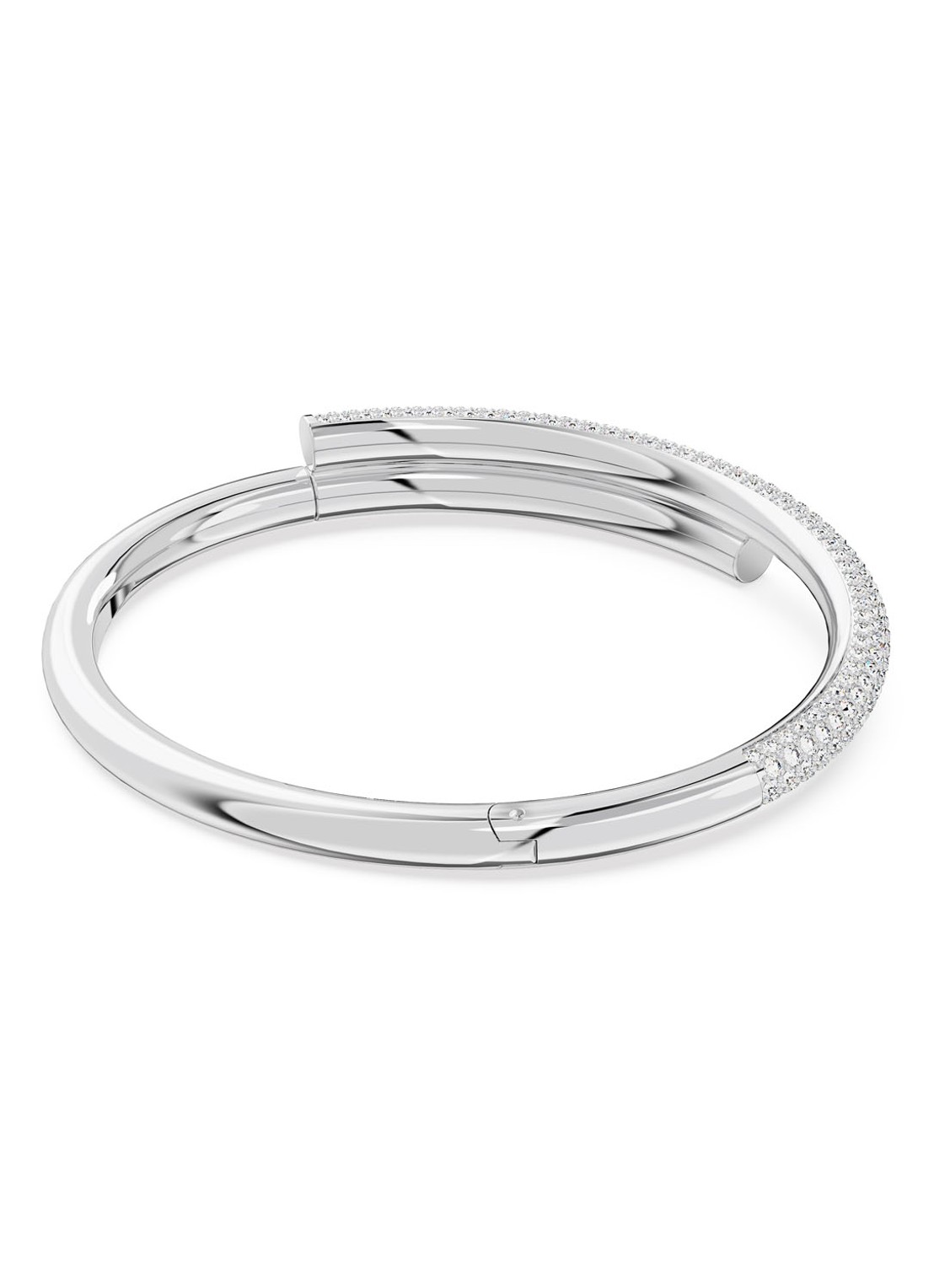 Swarovski Dextera bangle met kristal M - detail 4 zilver