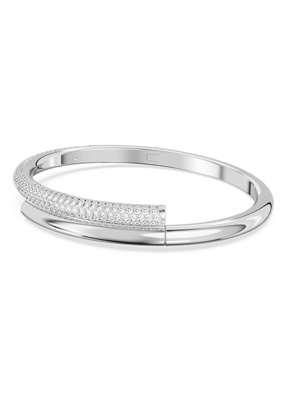 Swarovski Dextera bangle met kristal M - voorkant 2 zilver
