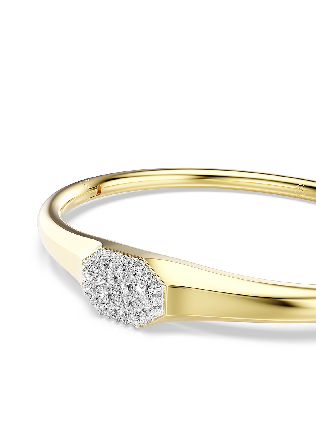 Swarovski Dextera bangle met kristal M - detail 5 goud