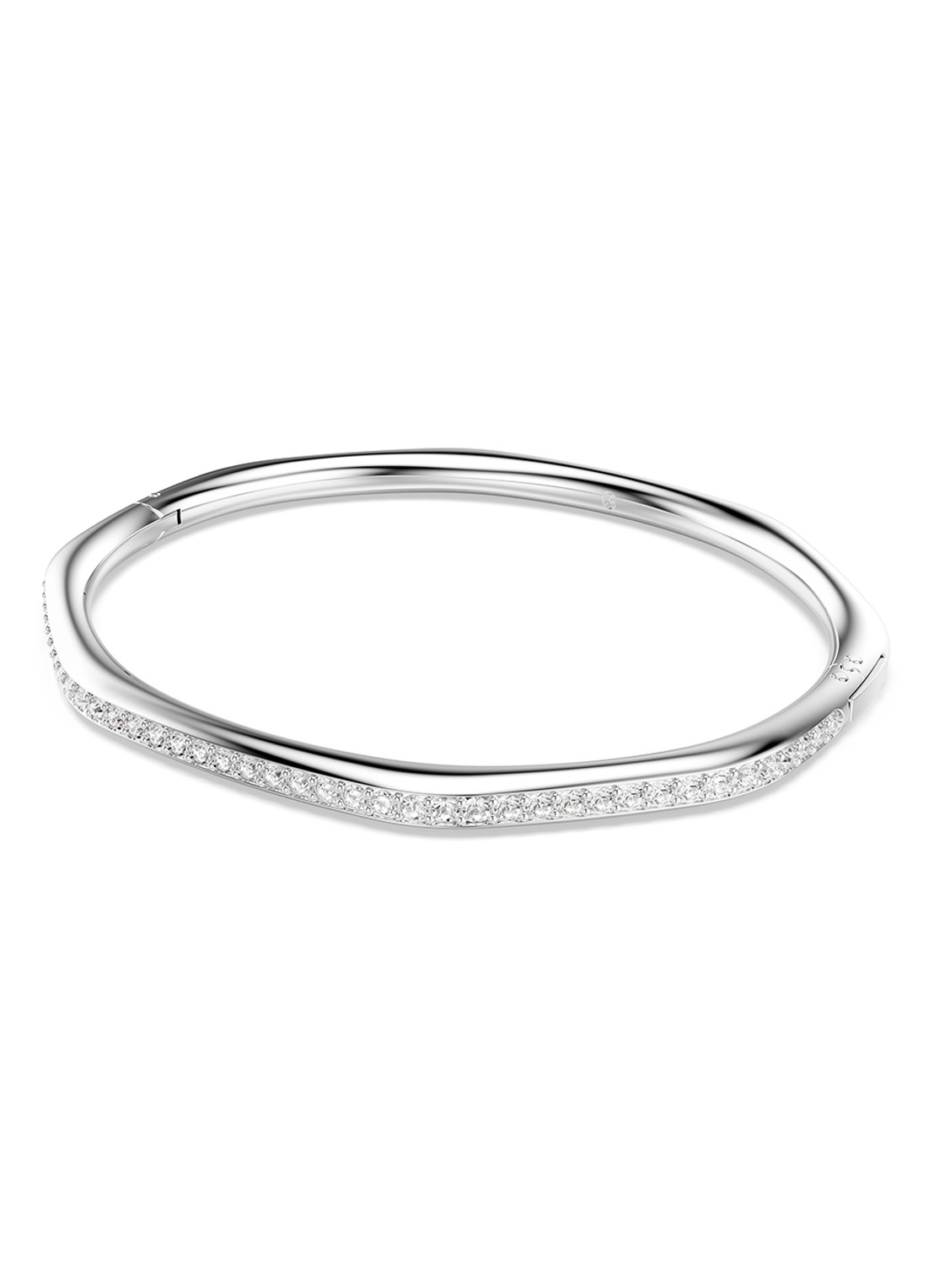 Swarovski Dextera bangle met kristal M - detail 3 zilver