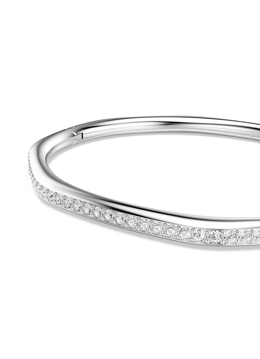 Swarovski Dextera bangle met kristal M - detail 5 zilver