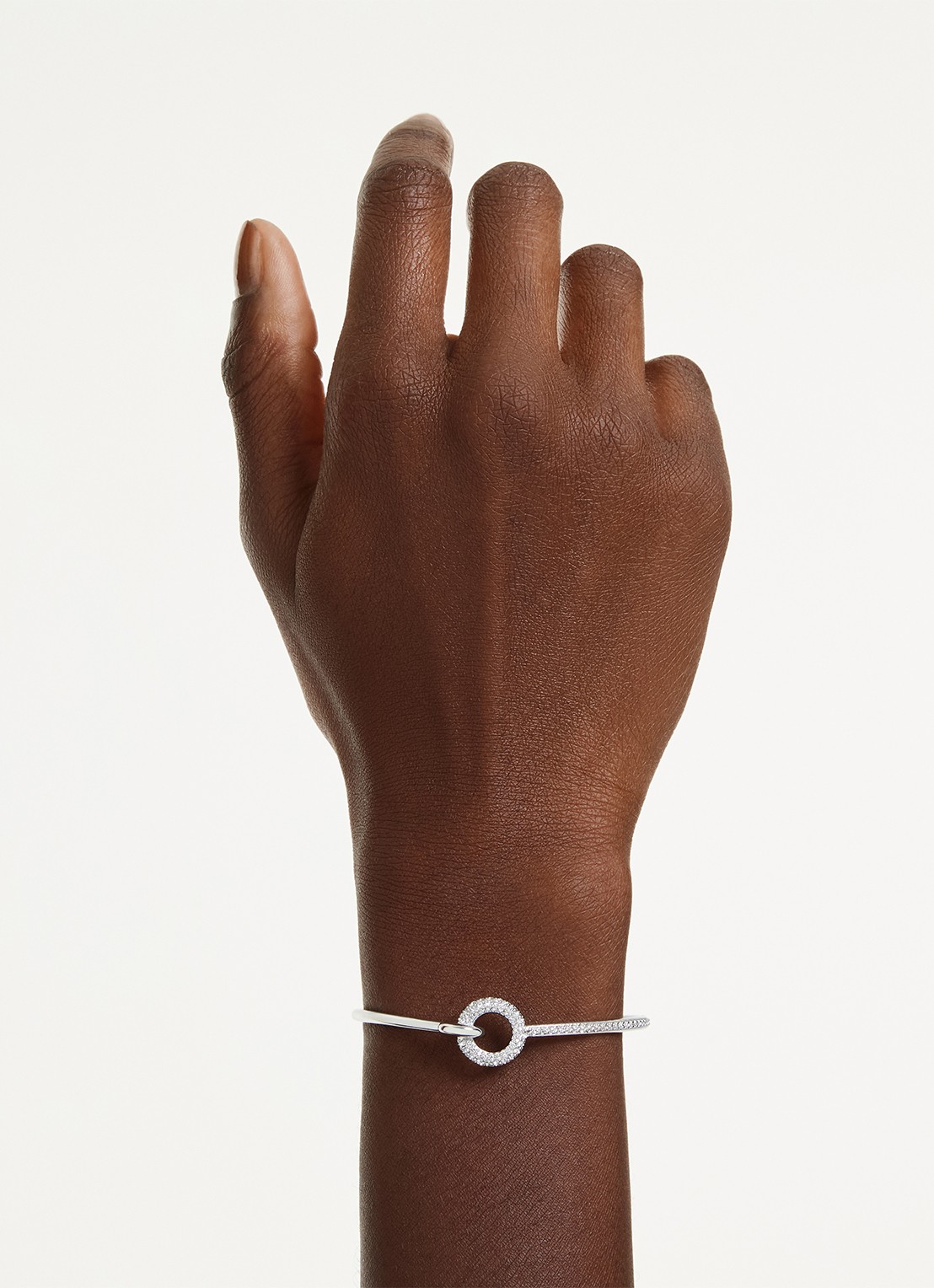 Swarovski Dextera bangle met kristal - detail 6 zilver