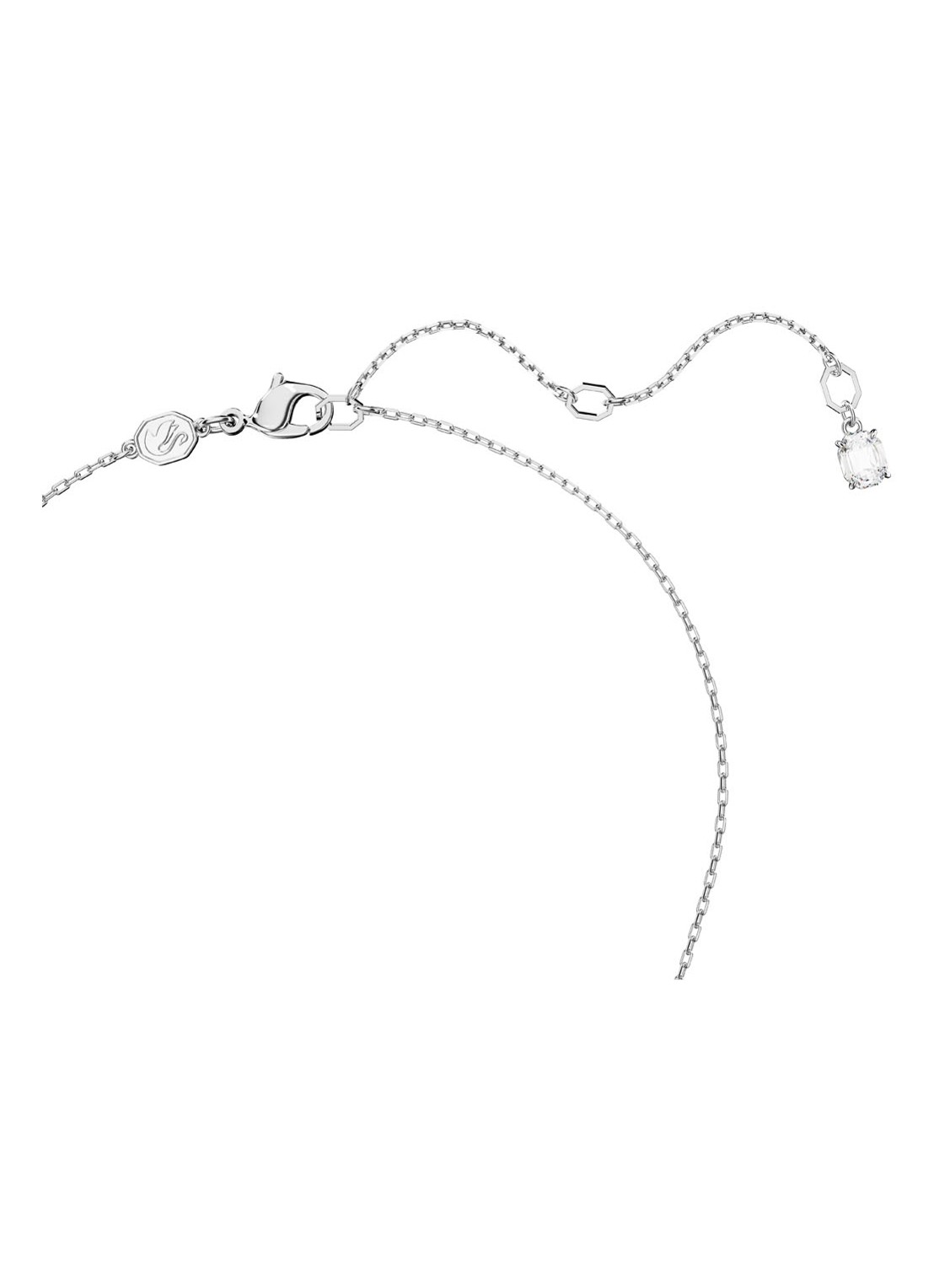 Swarovski Dextera ketting met kristal - detail zilver