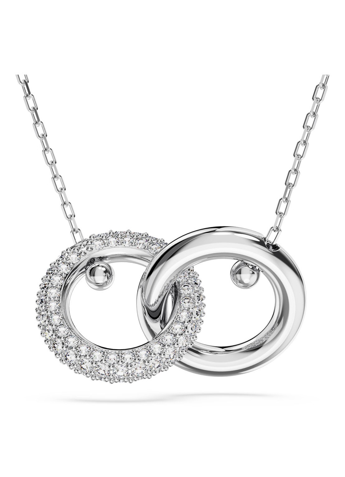 Swarovski Dextera ketting met kristal - voorkant 3 zilver