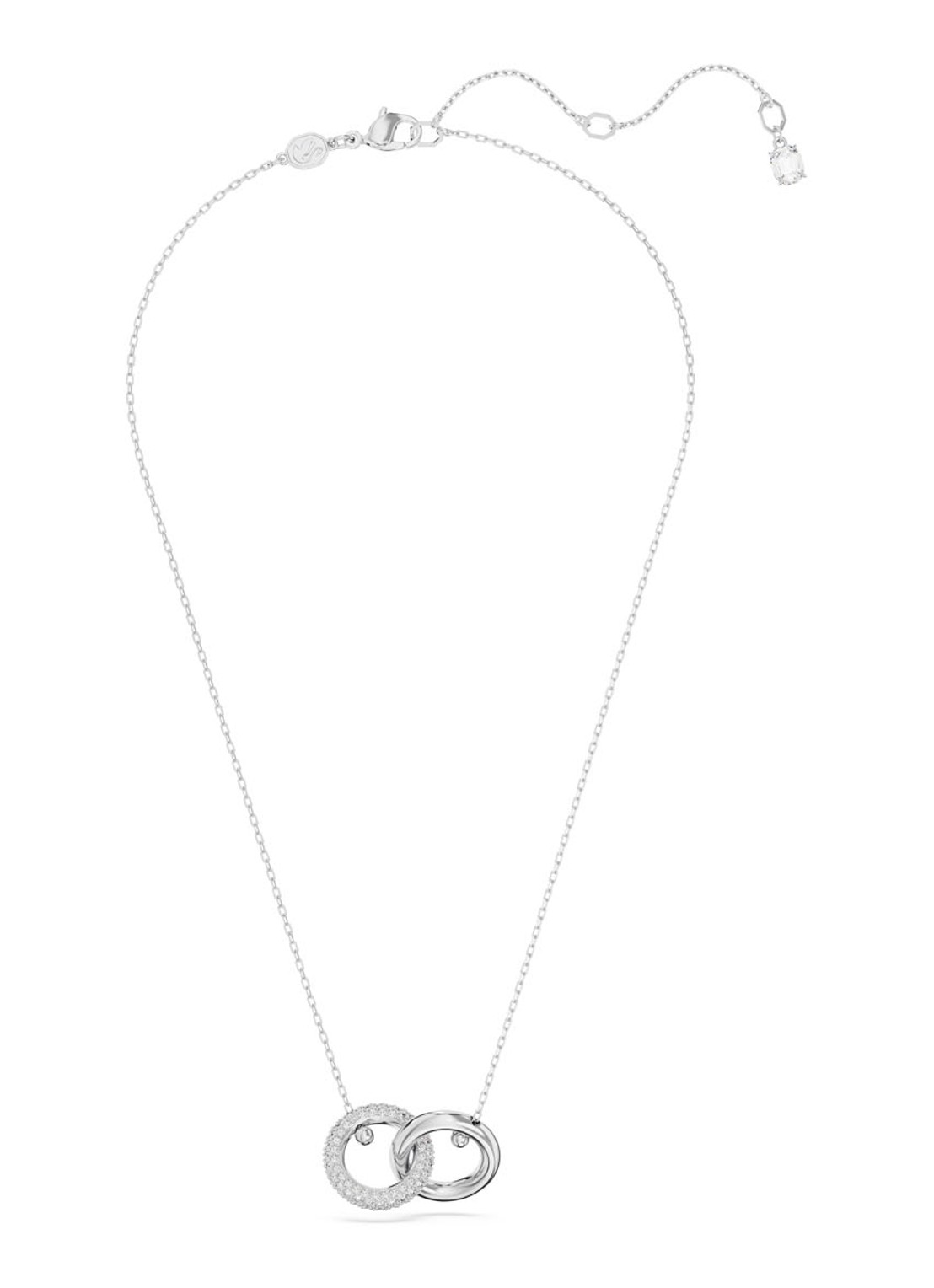 Swarovski Dextera ketting met kristal - voorkant 4 zilver