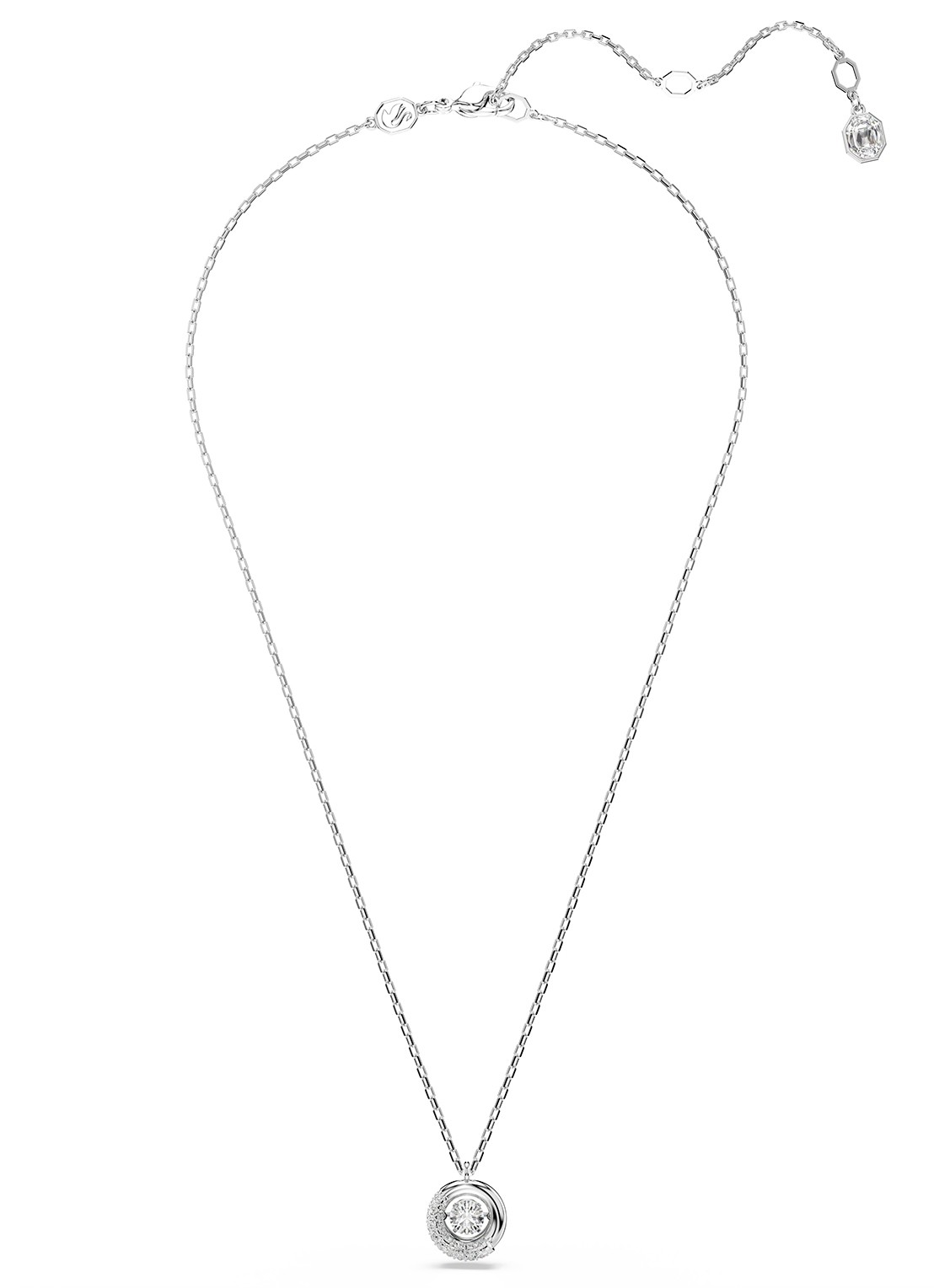 Swarovski Dextera ketting met kristal - detail 3 zilver