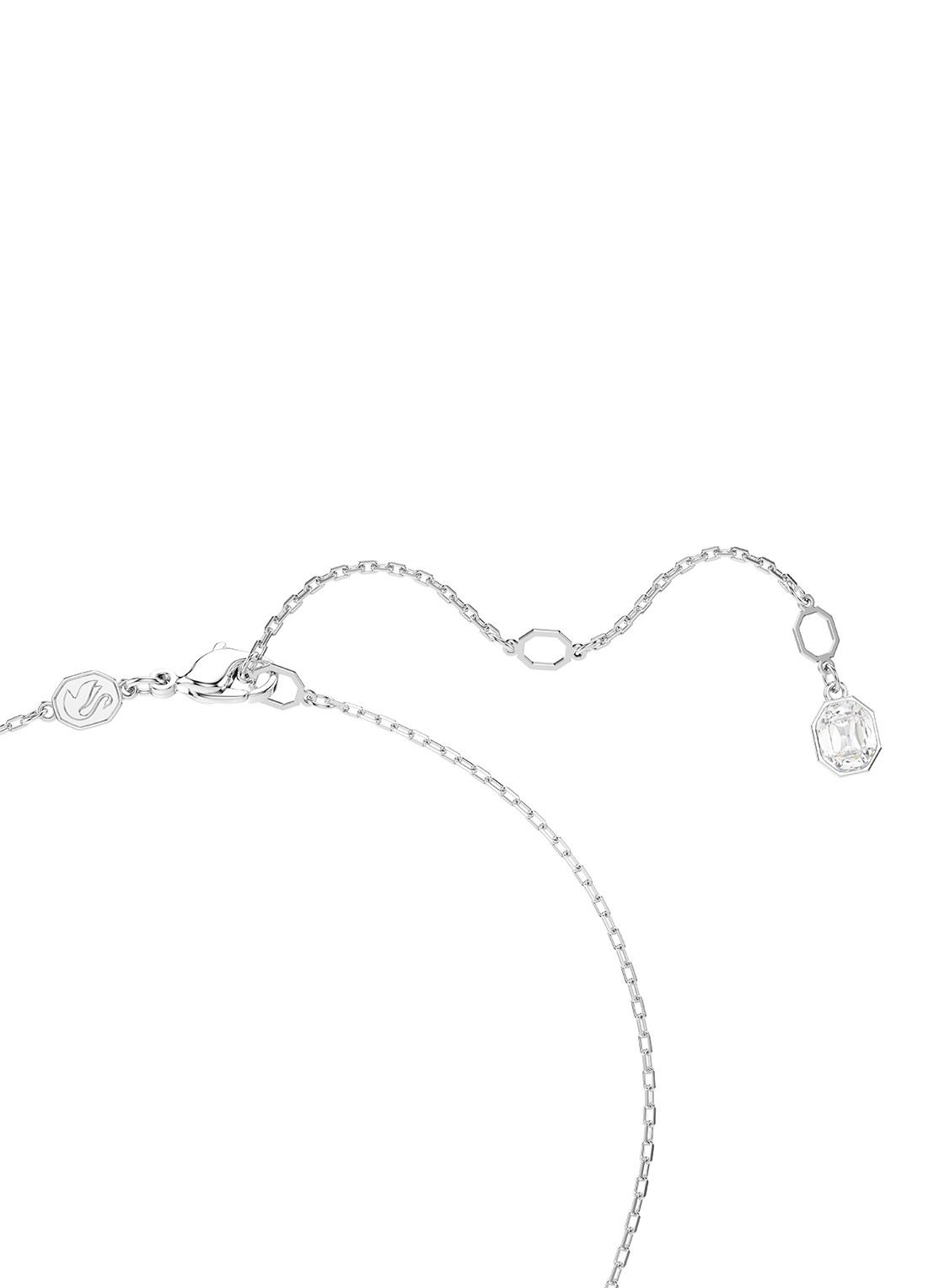 Swarovski Dextera ketting met kristal - detail 5 zilver
