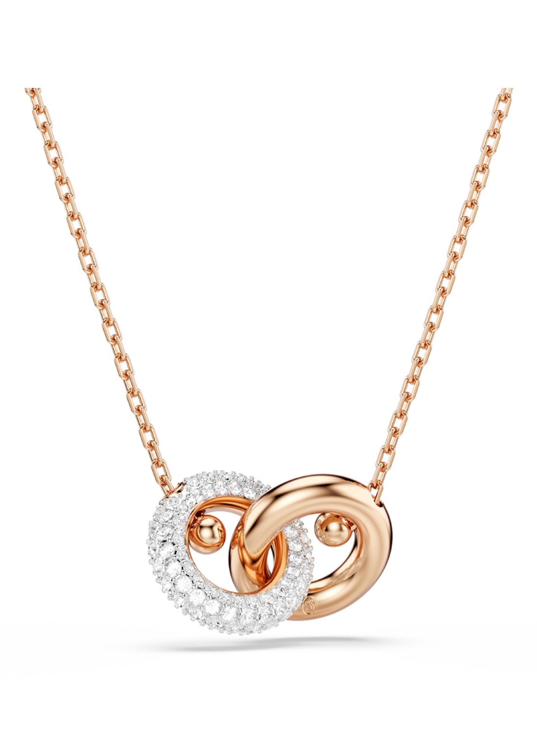 Swarovski Dextera ketting met kristal - detail 5 roségoud