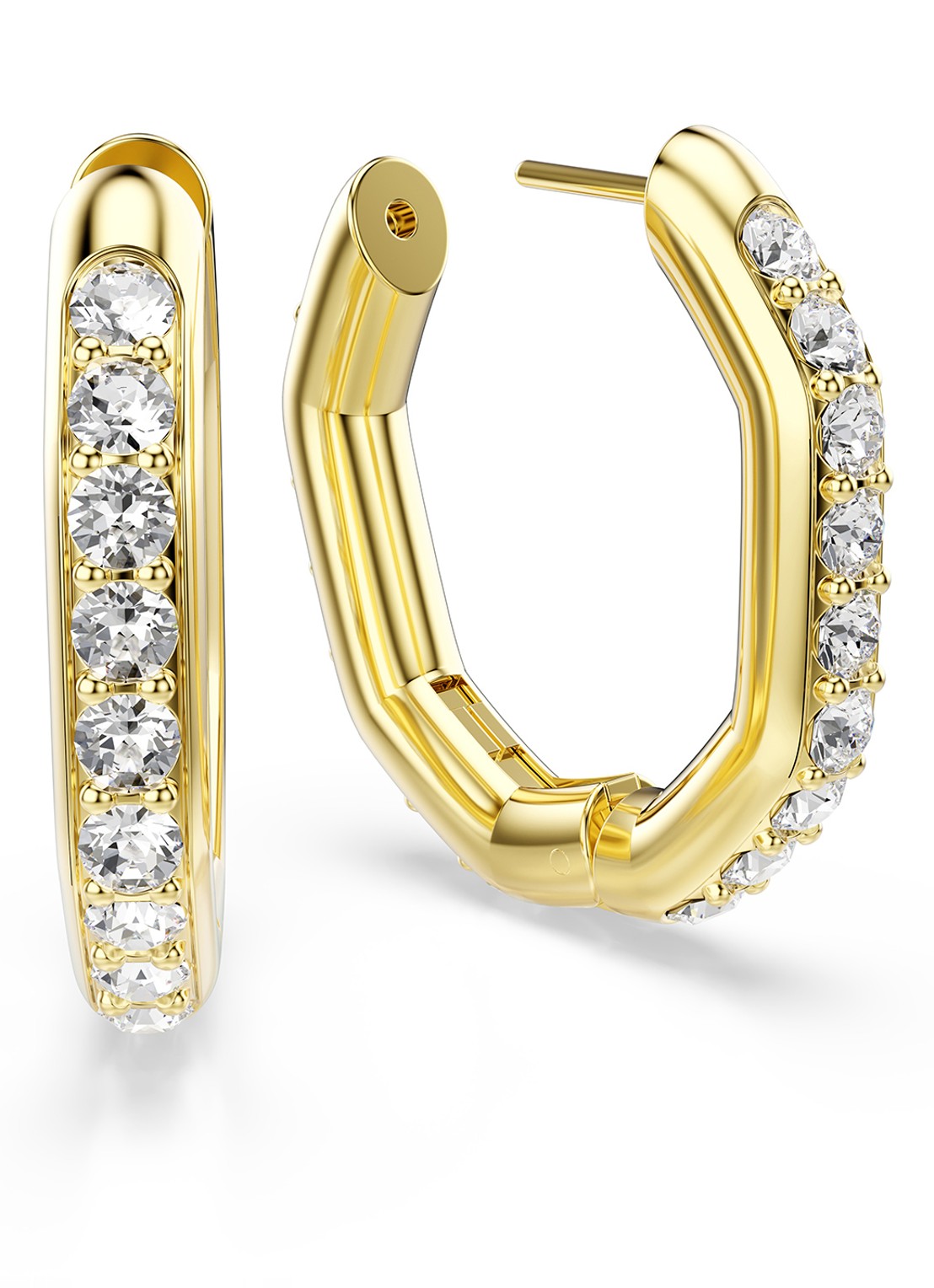 Swarovski Dextera oorringen  met kristal - detail 2 goud