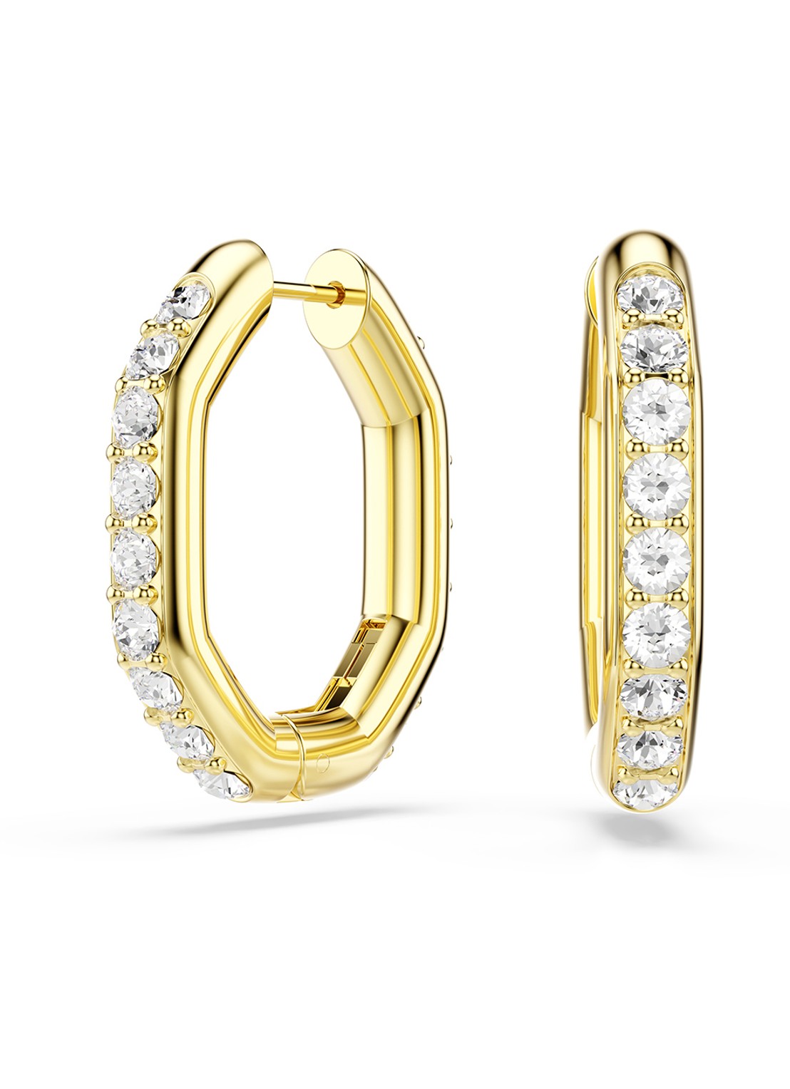 Swarovski Dextera oorringen  met kristal - voorkant 4 goud