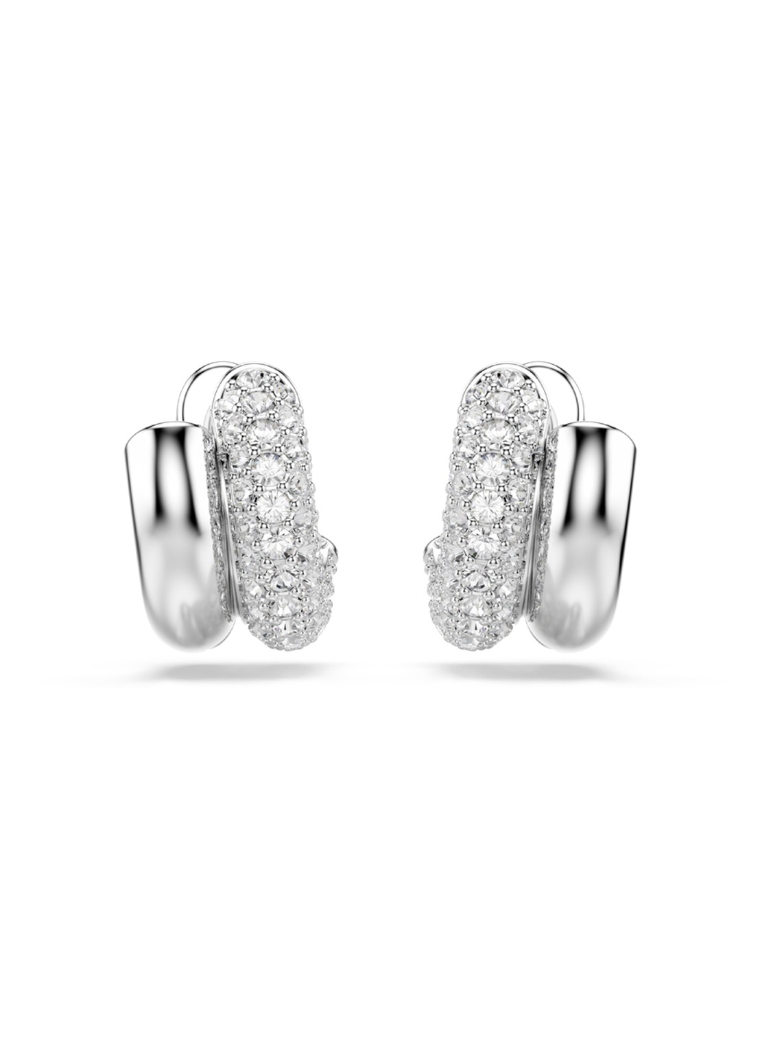 Swarovski Dextera oorringen met kristal - detail zilver