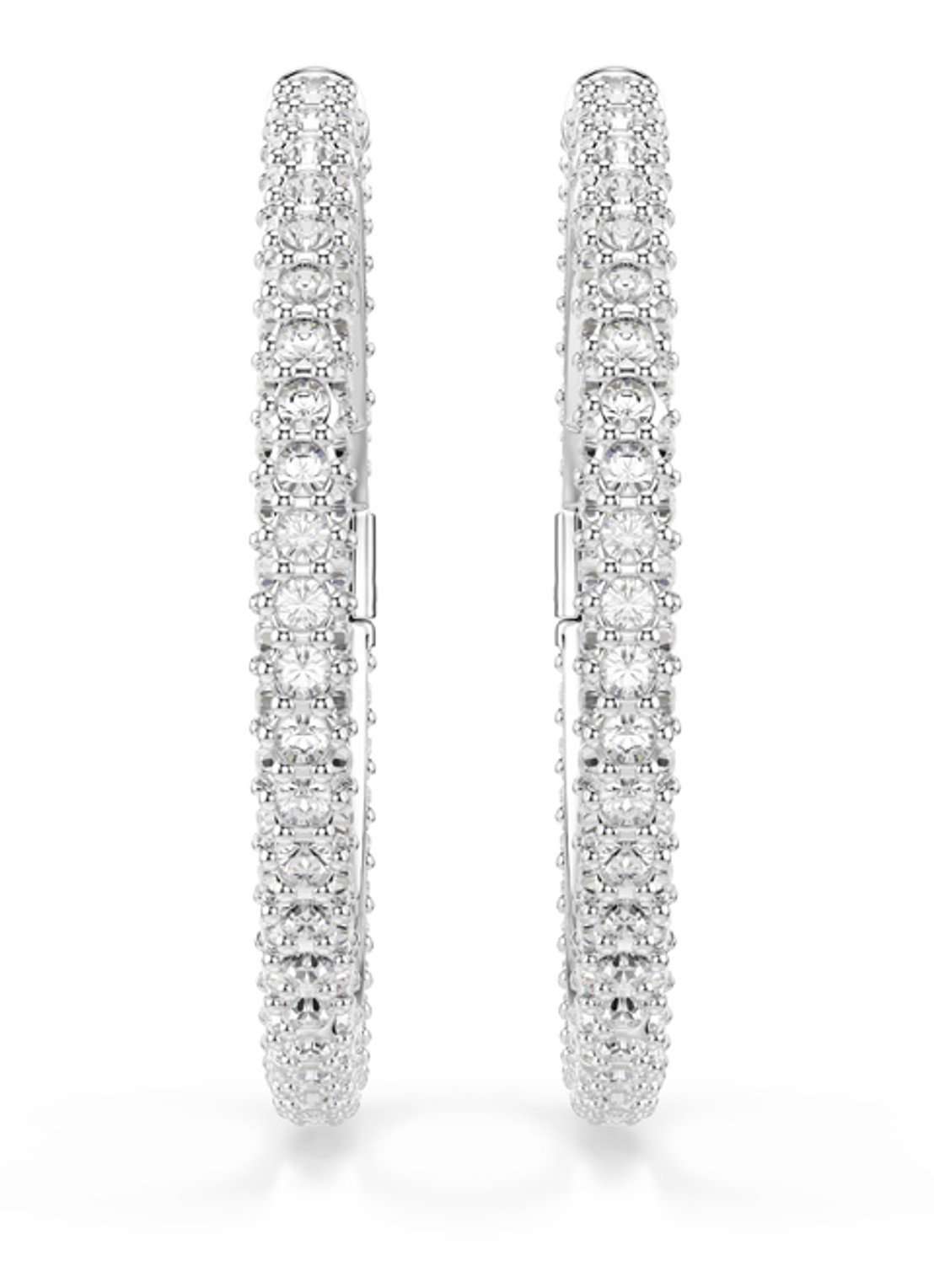 Swarovski Dextera oorringen met kristal - detail zilver