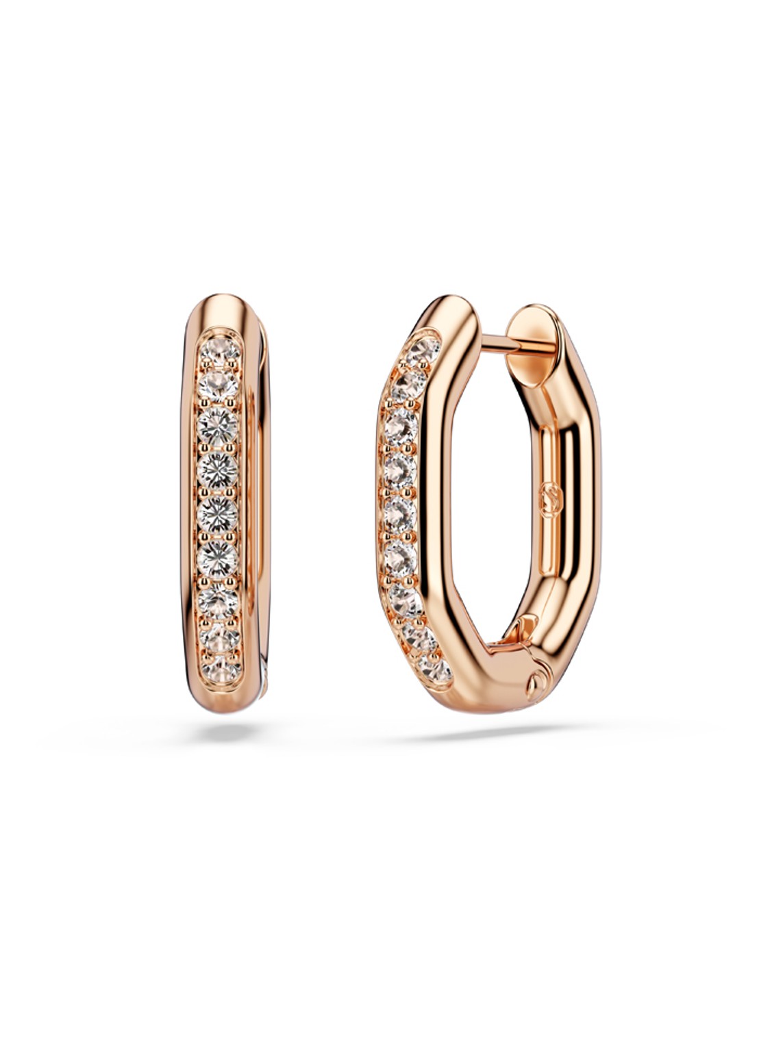 Swarovski Dextera oorringen verguld - detail 3 roségoud