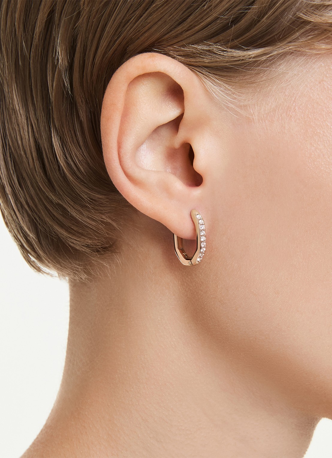 Swarovski Dextera oorringen verguld - detail 4 roségoud