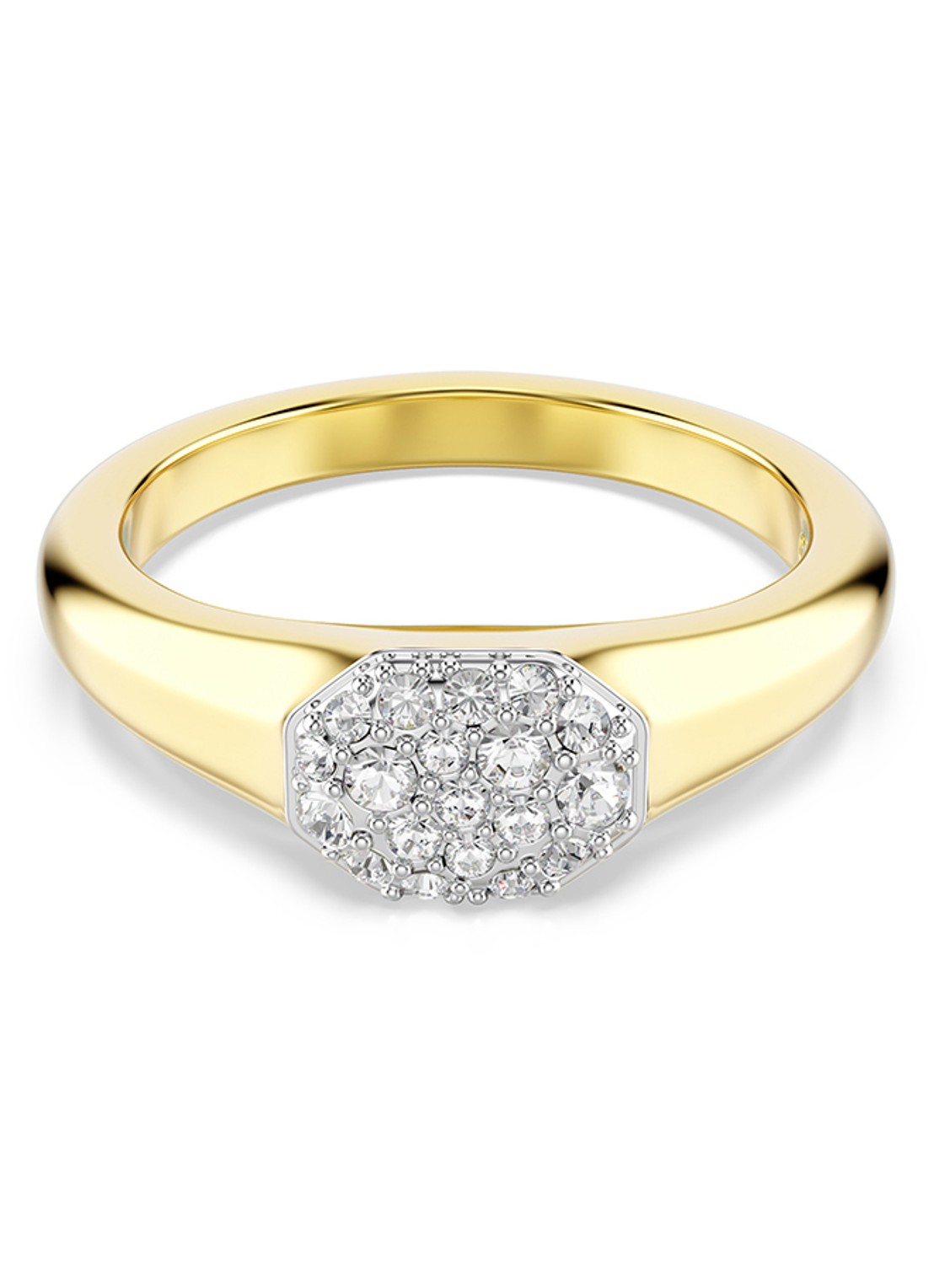 Swarovski Dextera ring met kristal 60 - voorkant goud