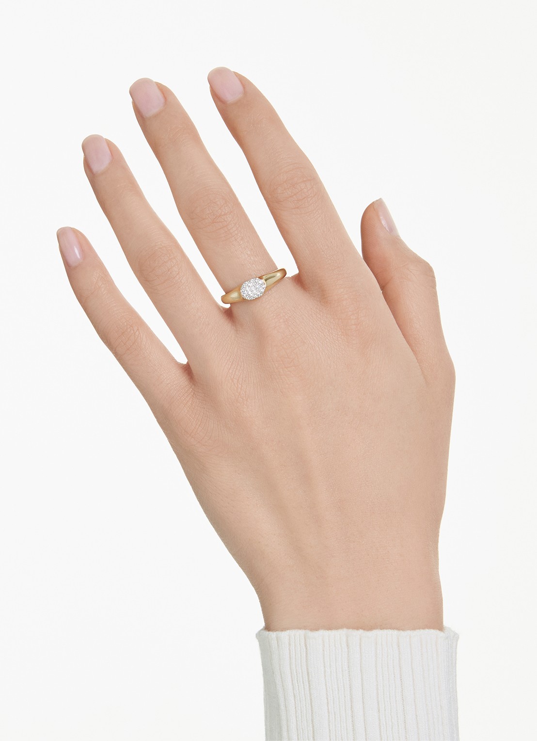 Swarovski Dextera ring met kristal 60 - voorkant 2 goud