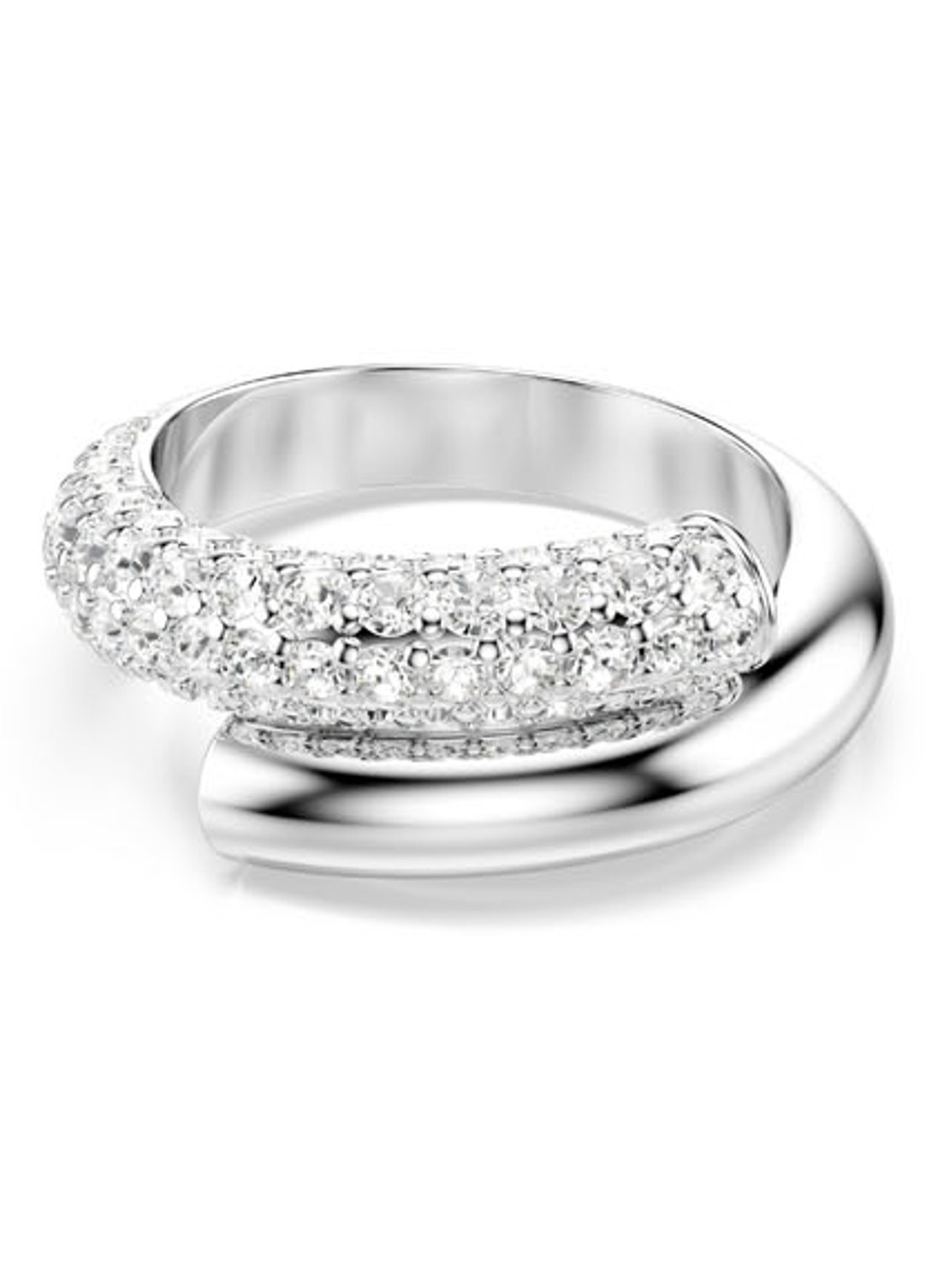 Swarovski Dextera ring met kristal  - voorkant 6 zilver