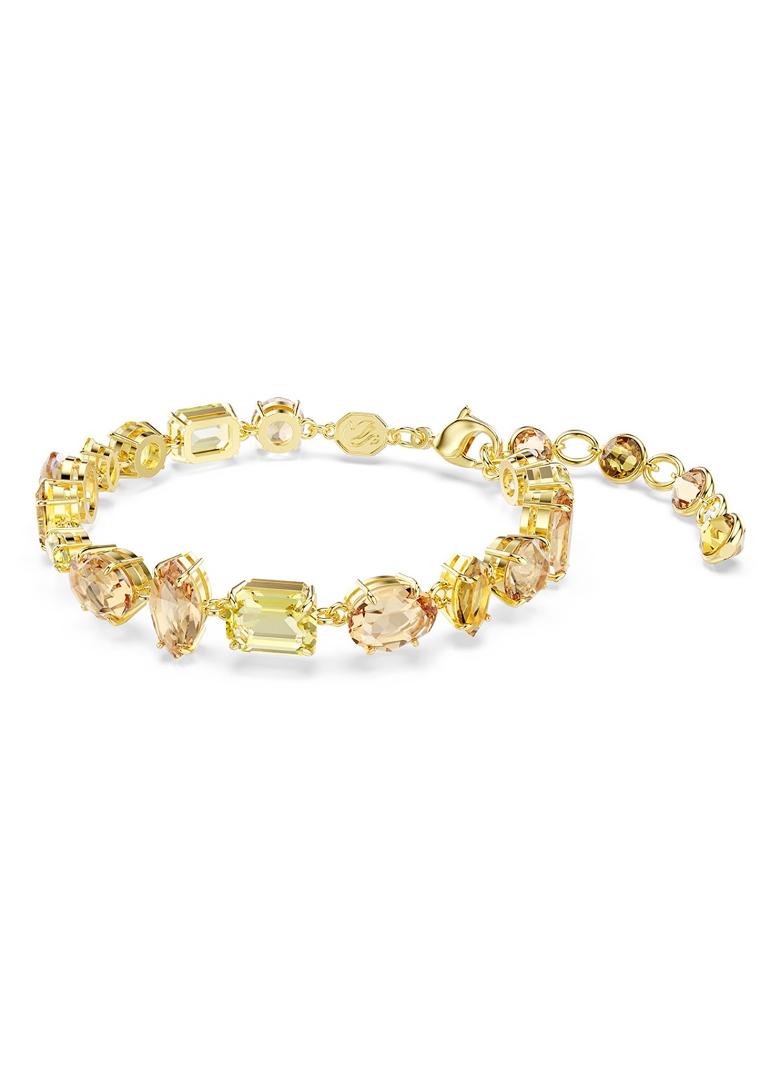 Swarovski Gema armband met kristal M - detail goud