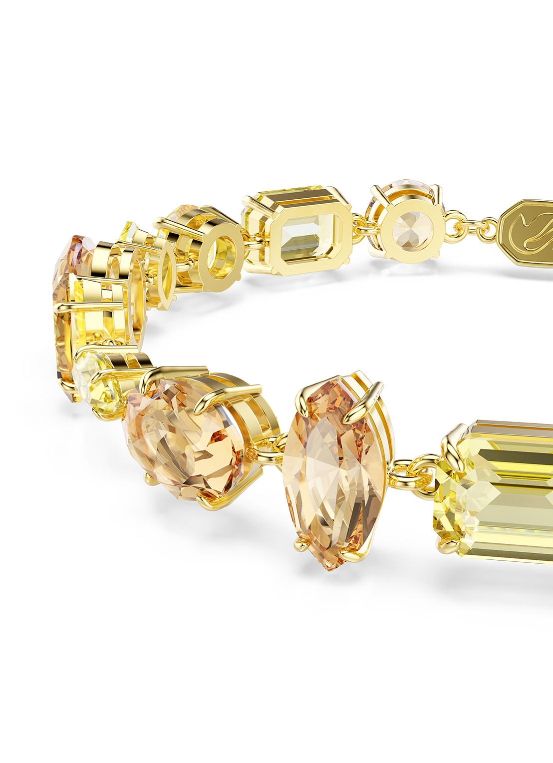 Swarovski Gema armband met kristal M - detail 3 goud