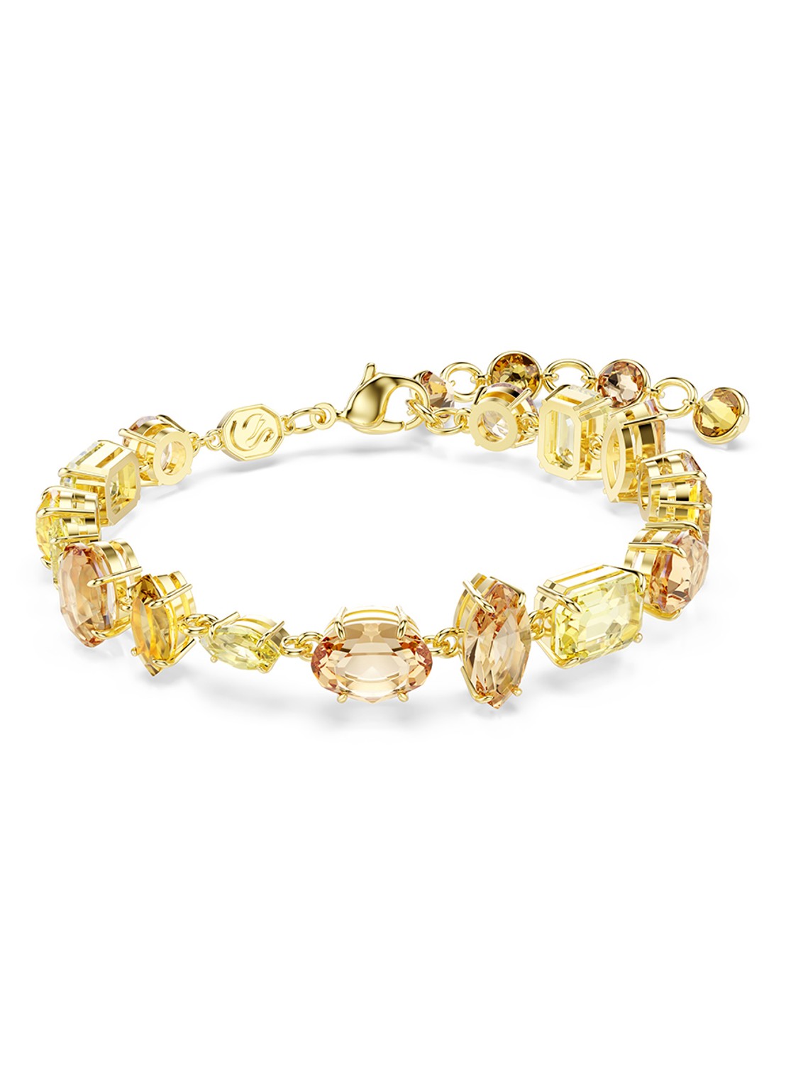 Swarovski Gema armband met kristal M - voorkant 5 goud