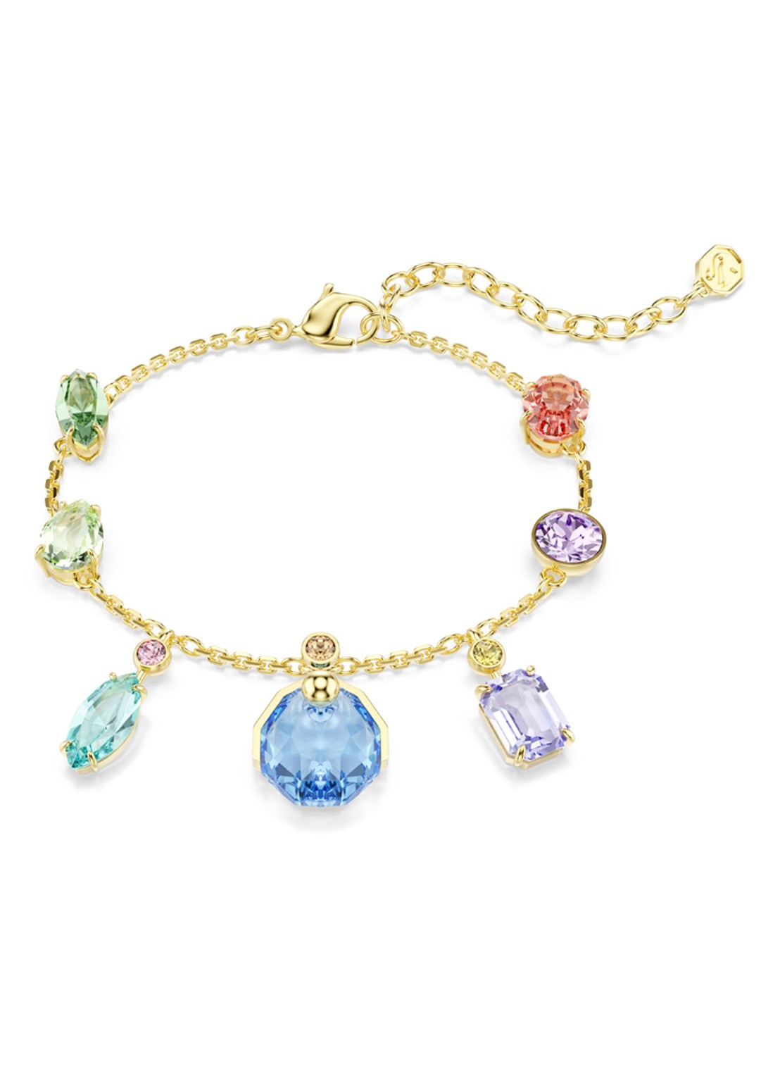 Swarovski Gema armband met kristal - voorkant goud