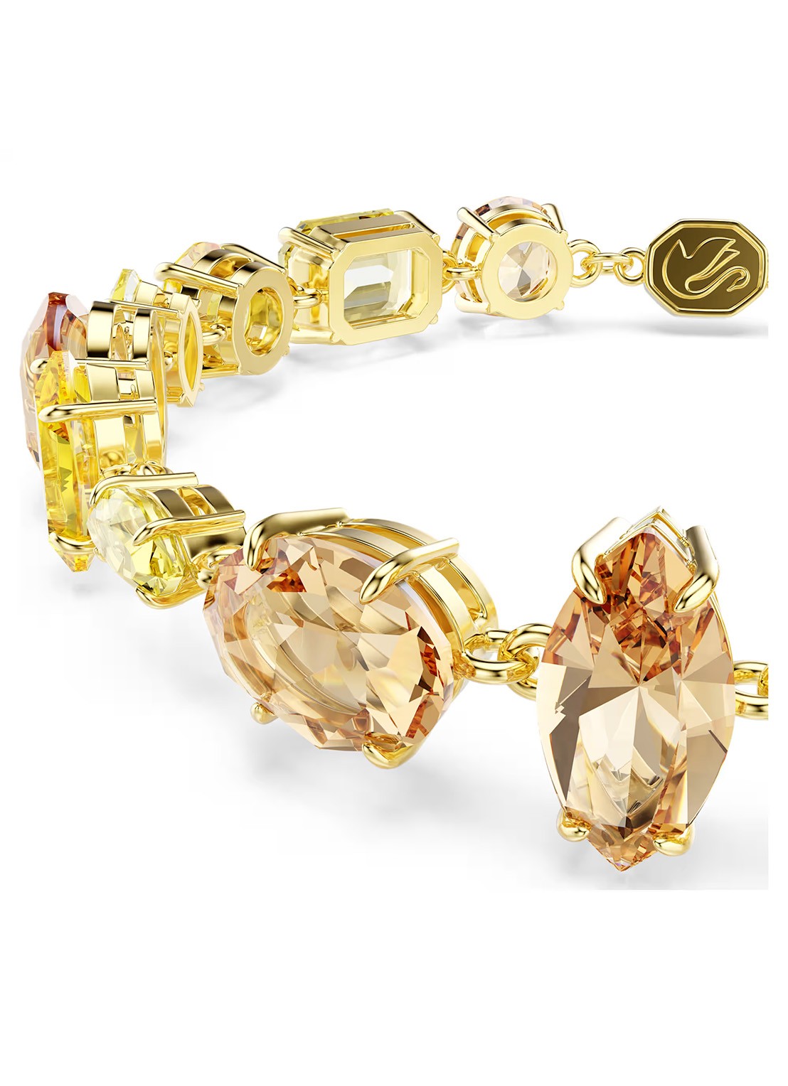 Swarovski Gema armband met kristal - detail 4 geel