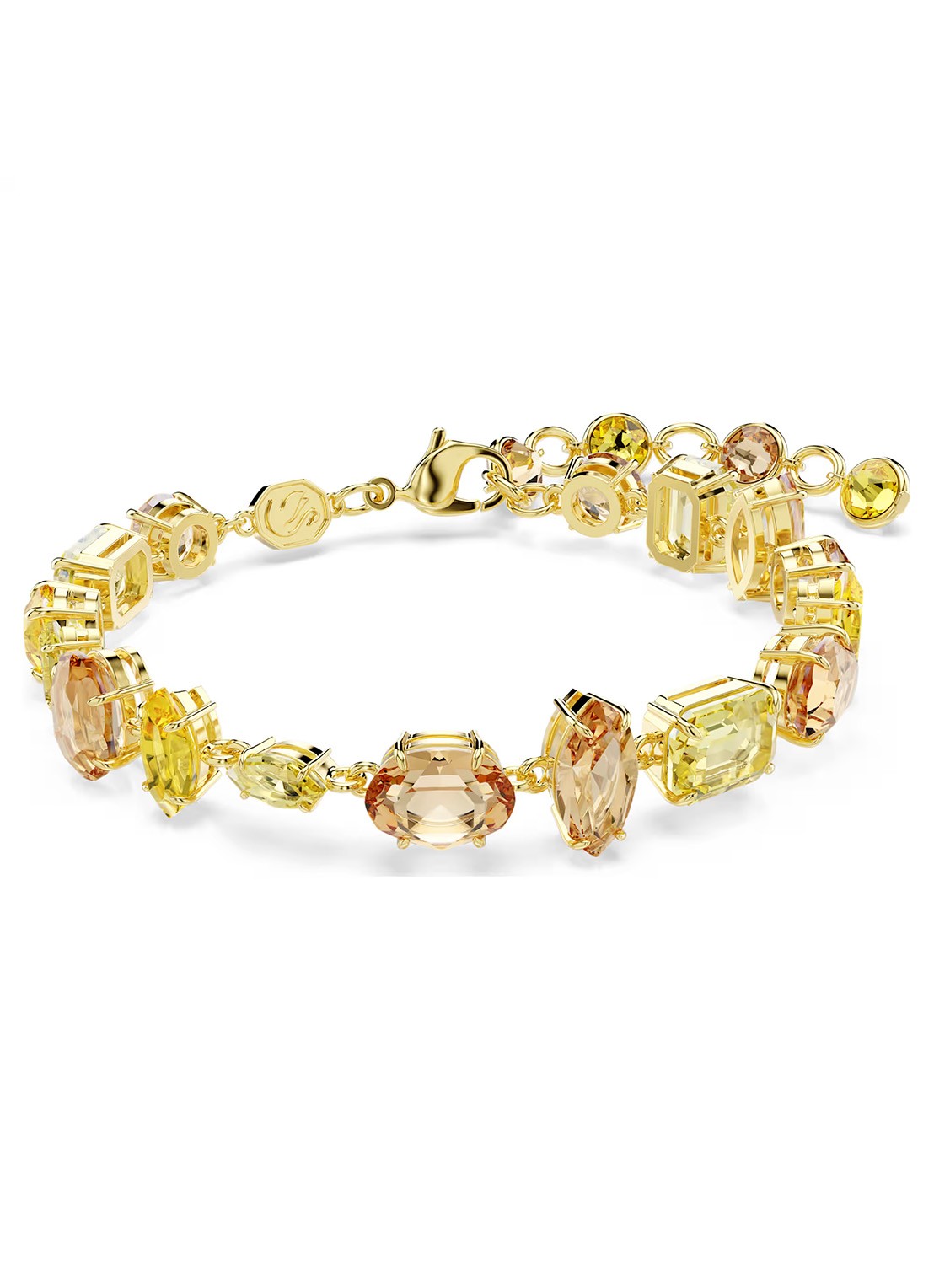 Swarovski Gema armband met kristal - voorkant geel