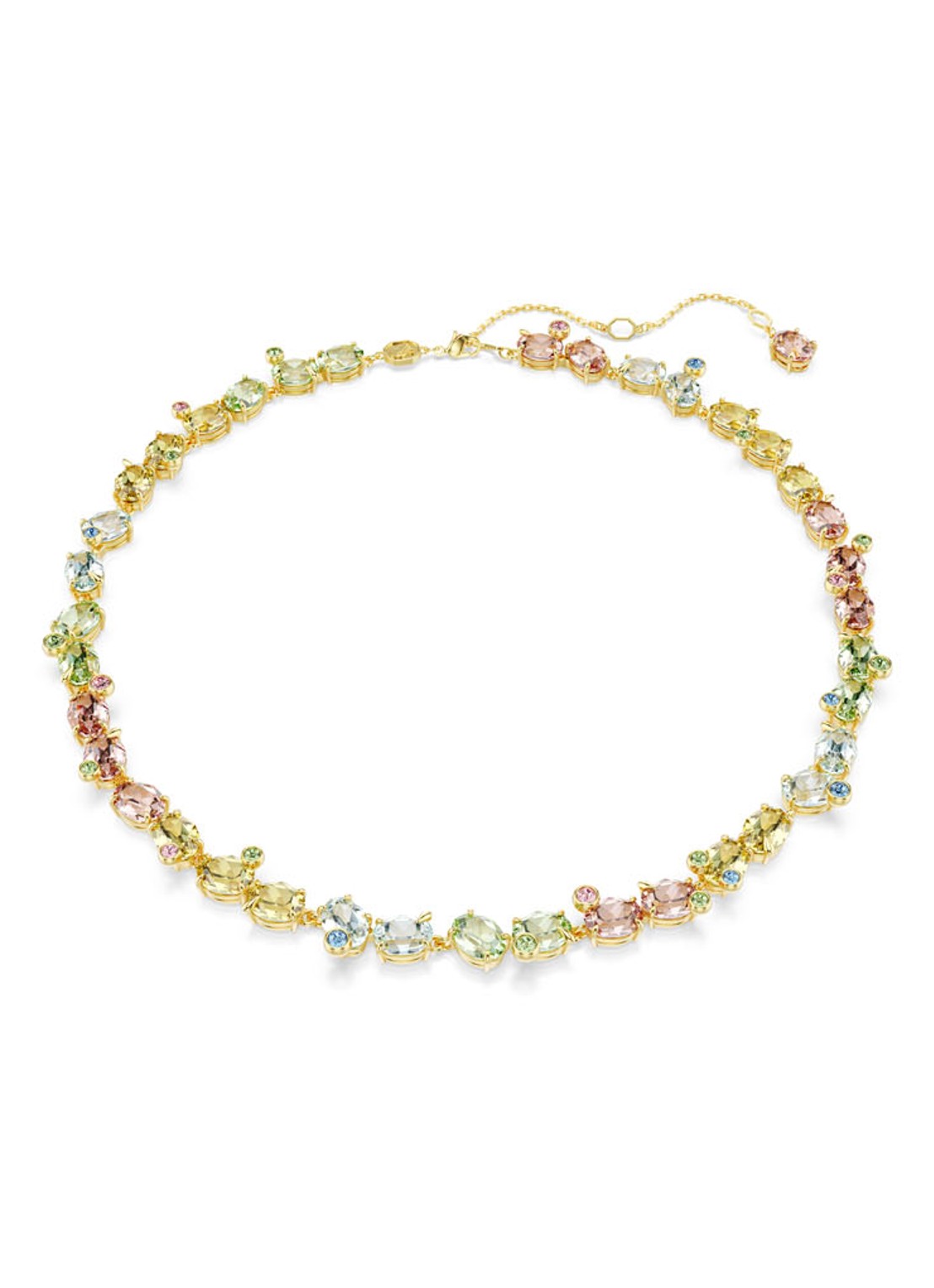 Swarovski Gema ketting verguld  - voorkant 5 goud