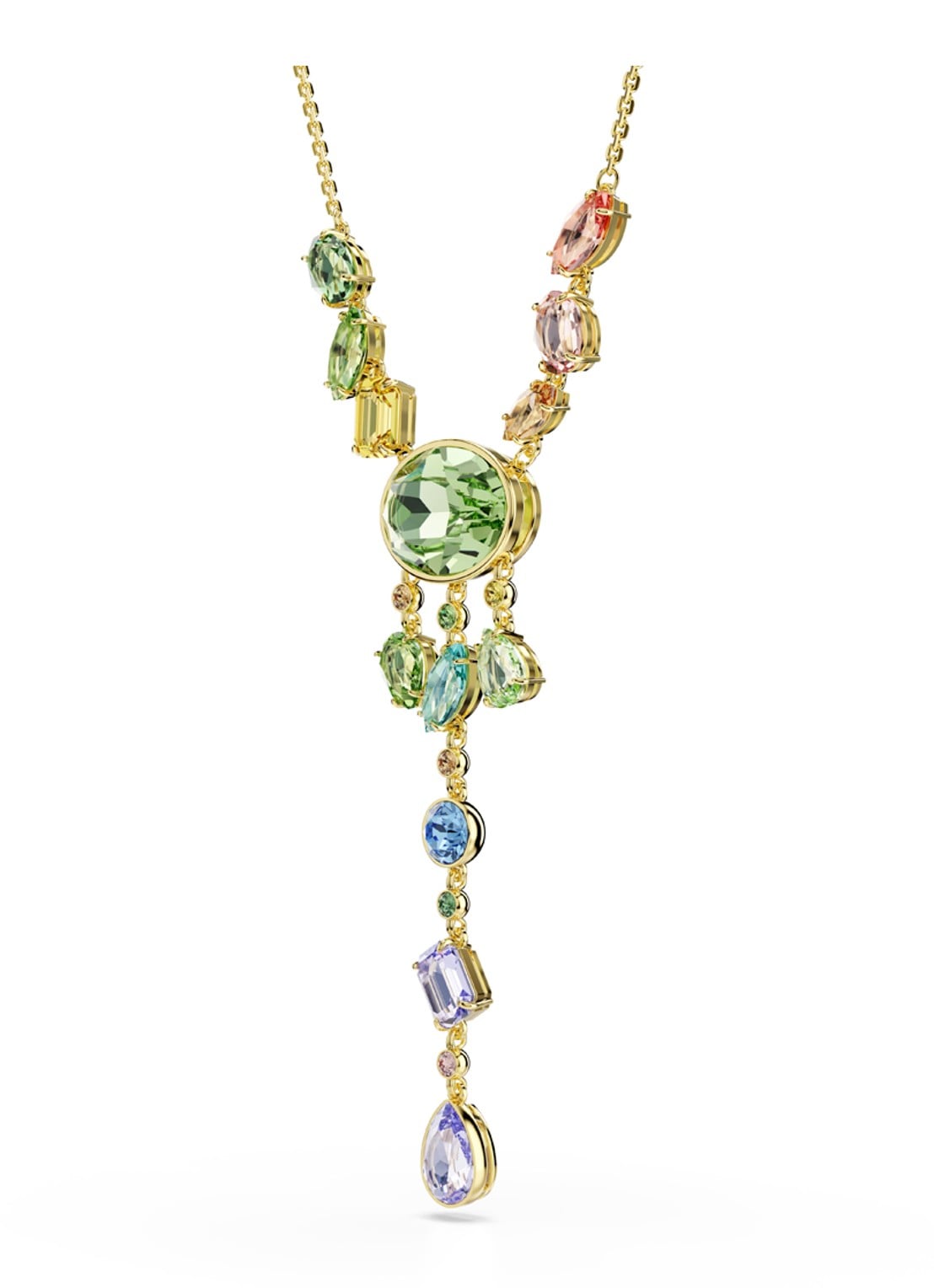 Swarovski Gema ketting verguld - detail 3 goud