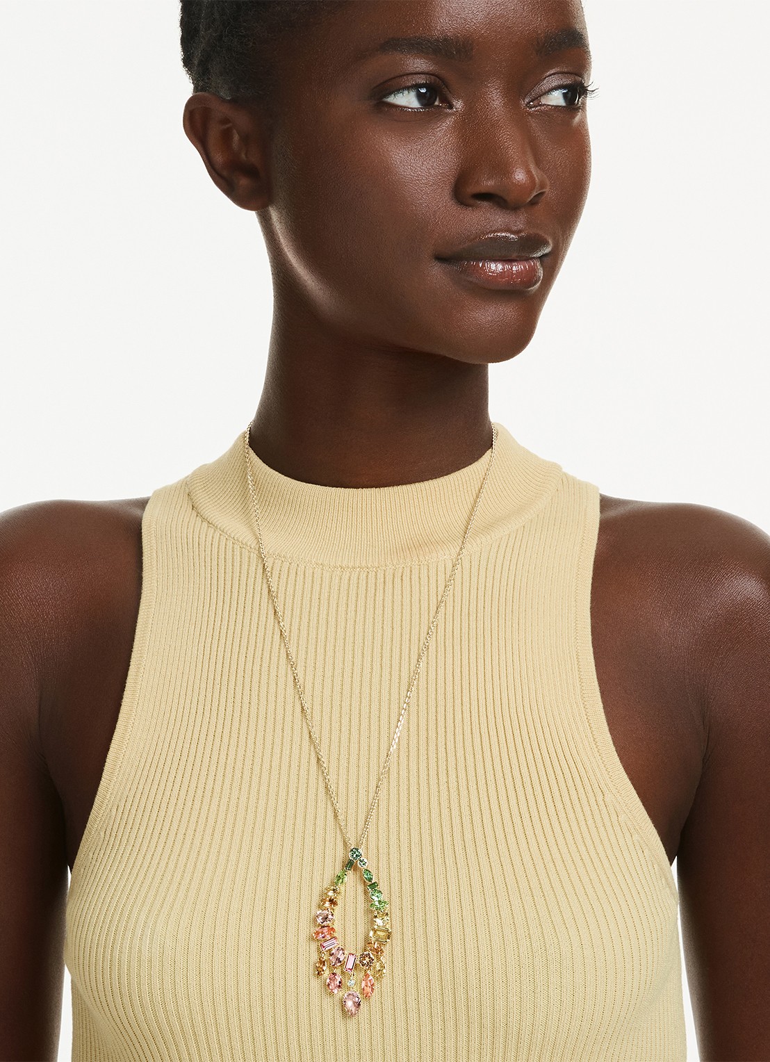 Swarovski Gema ketting verguld - detail 5 goud