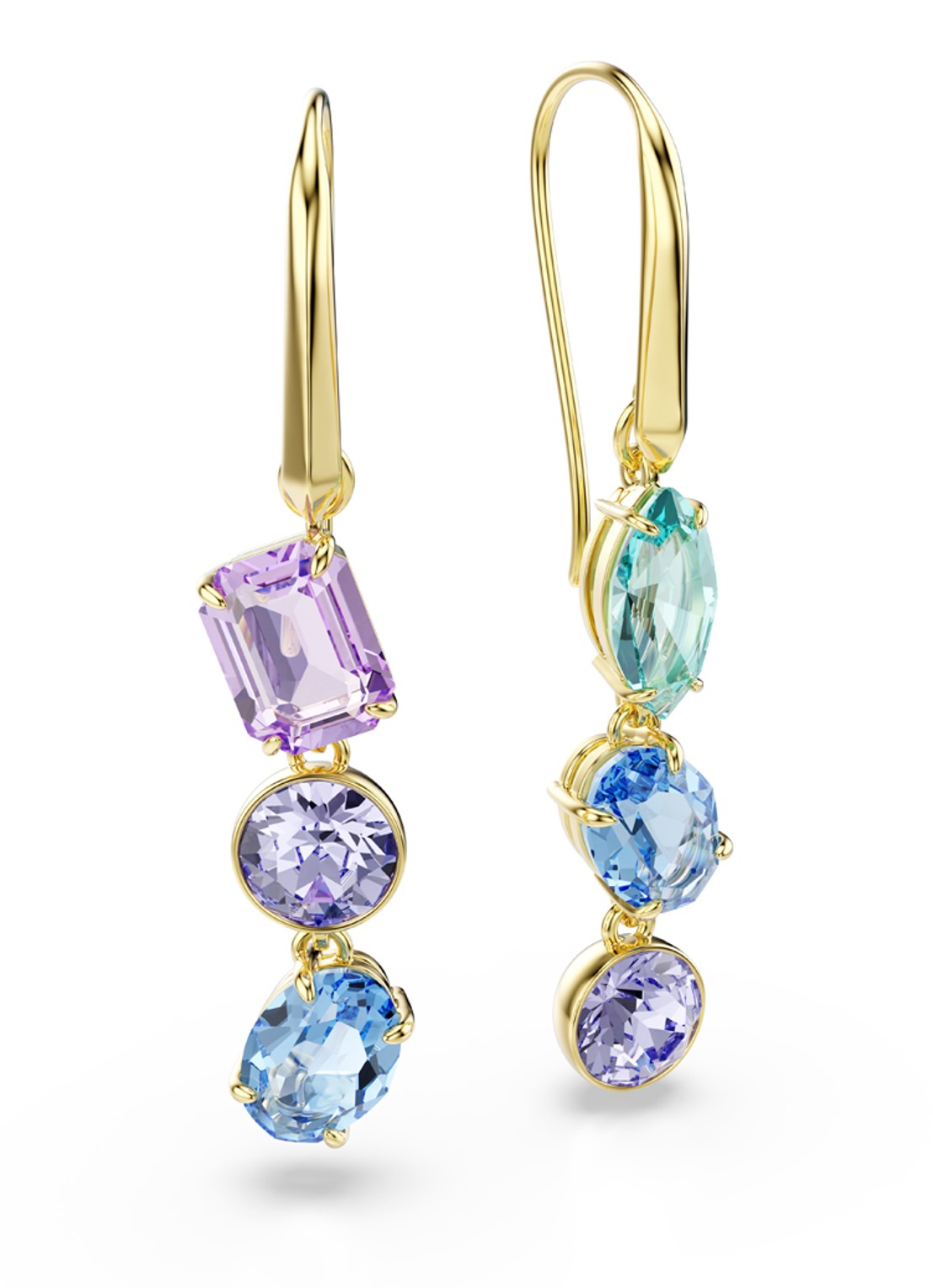 Swarovski Gema oorhangers verguld  - detail 3 goud