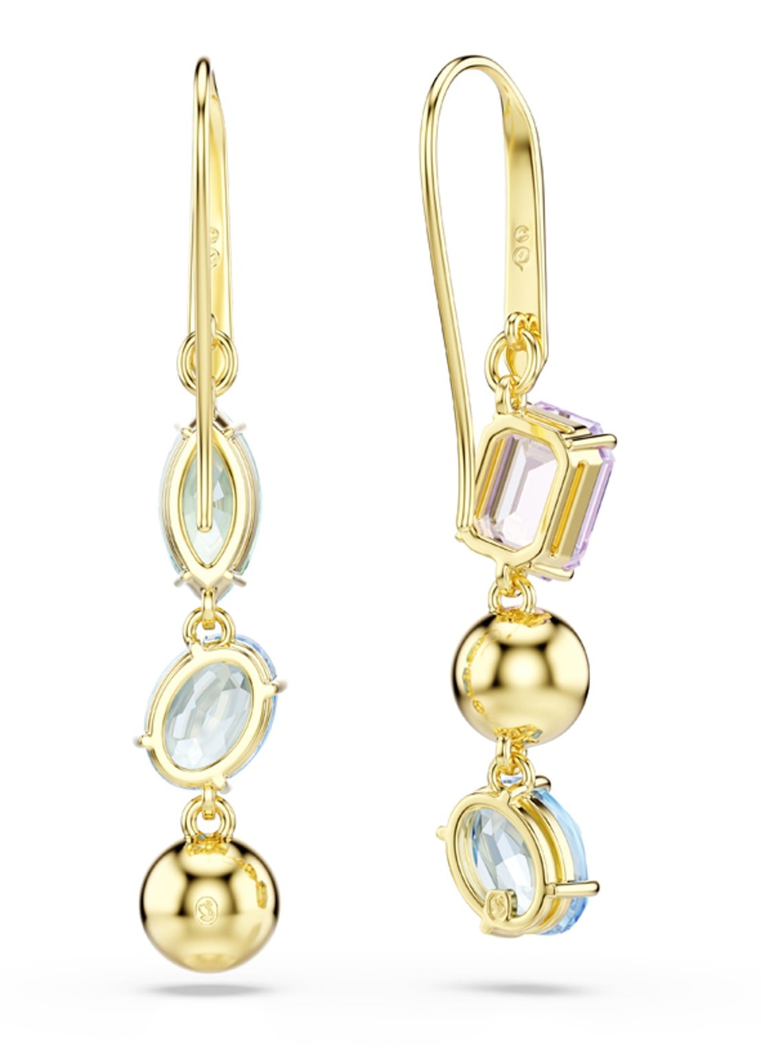 Swarovski Gema oorhangers verguld  - detail 4 goud