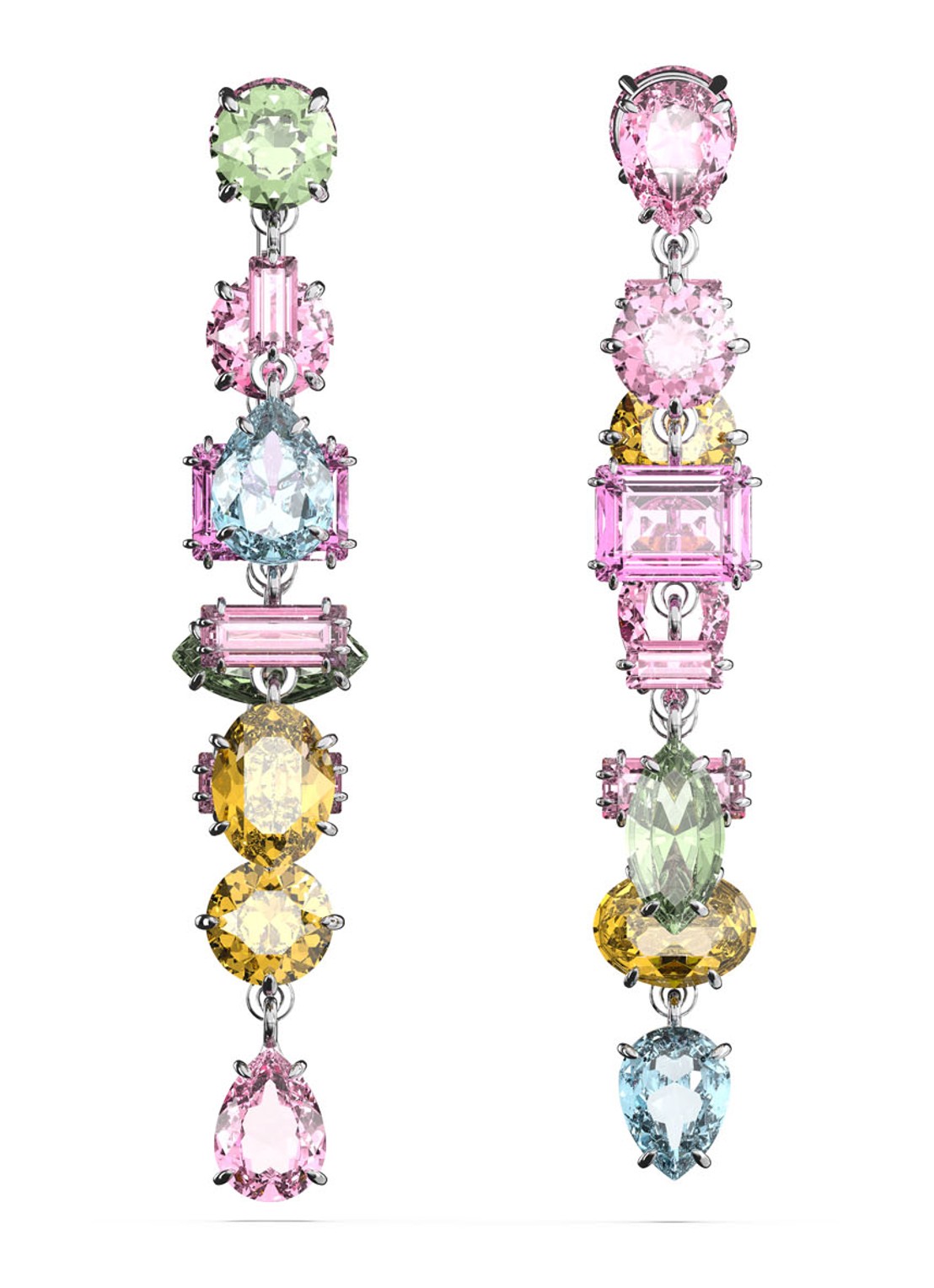 Swarovski Gema oorstekers met kristal - detail multicolor