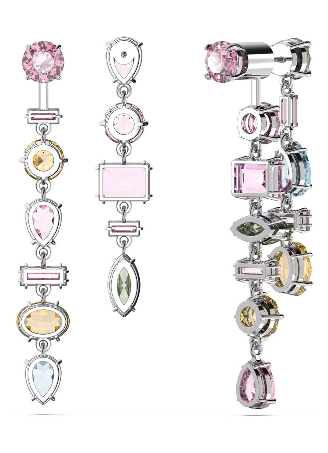 Swarovski Gema oorstekers met kristal - detail 2 multicolor