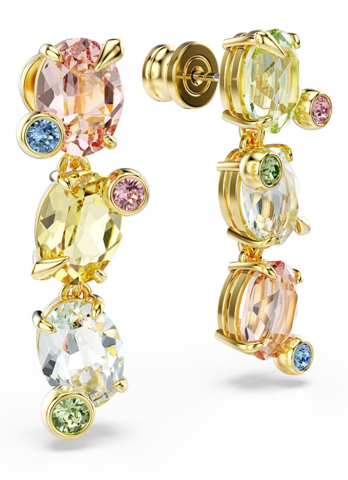 Swarovski Gema oorstekers verguld  - detail 3 goud