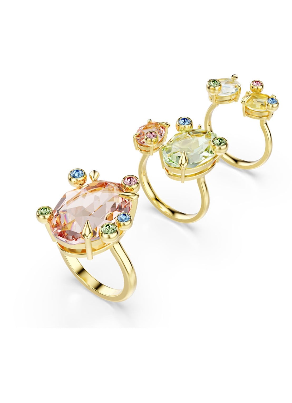 Swarovski Gema ring verguld 58 - voorkant 6 goud
