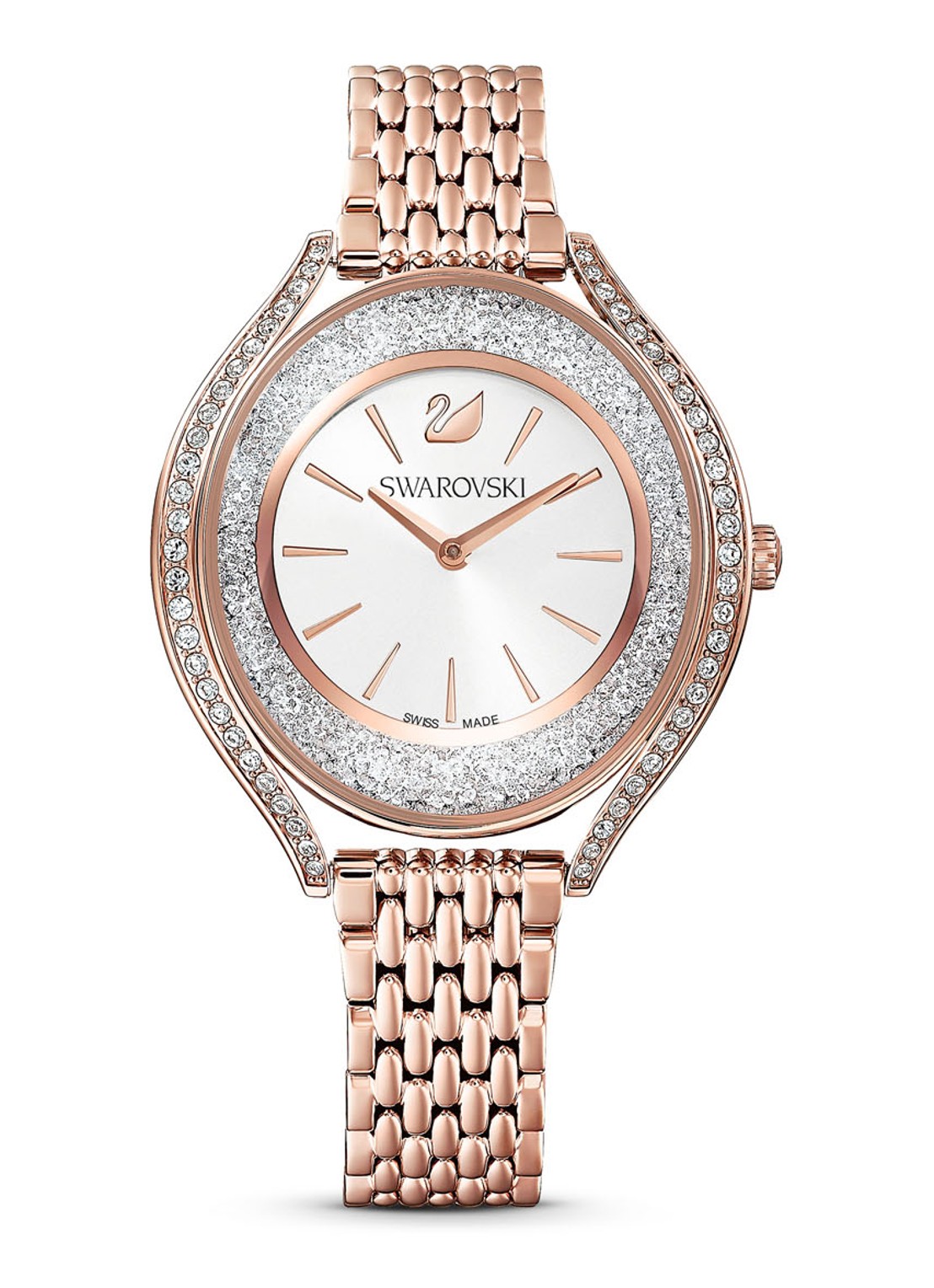 Swarovski Horloge met kristal 5519459 - voorkant roségoud