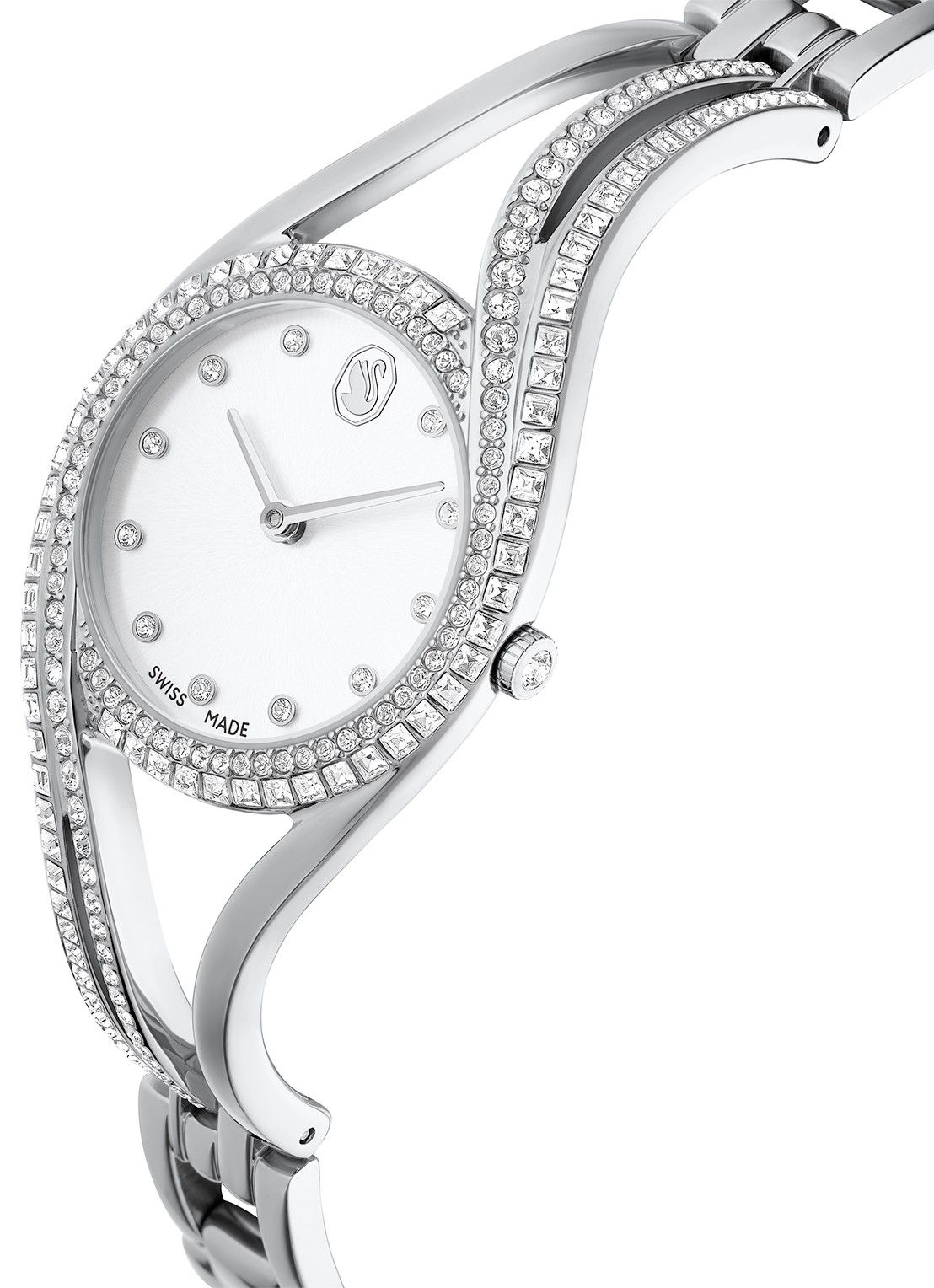 Swarovski Hyperbola bangle horloge 5689432 - detail 3 zilver