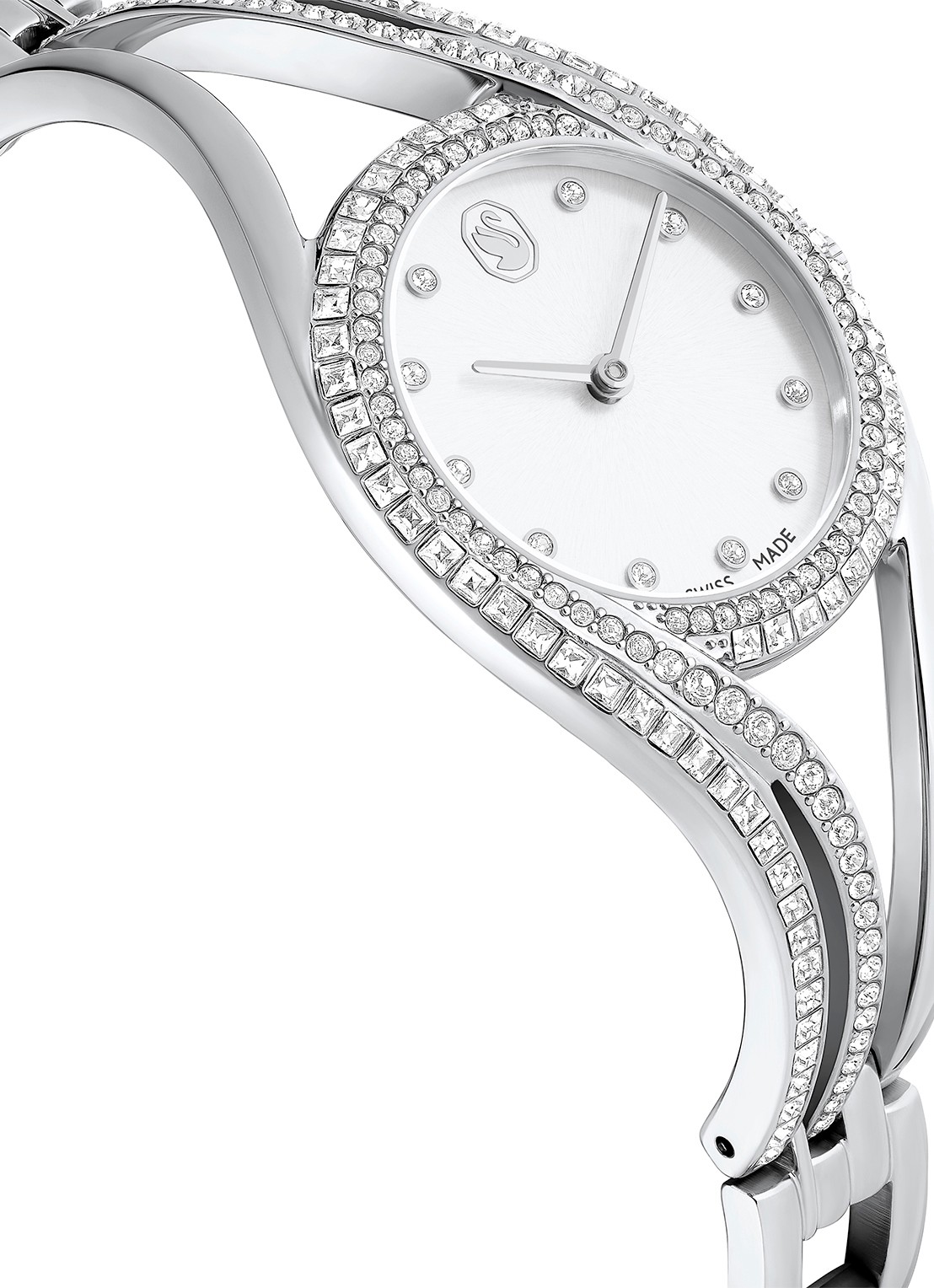 Swarovski Hyperbola bangle horloge 5689432 - detail 4 zilver