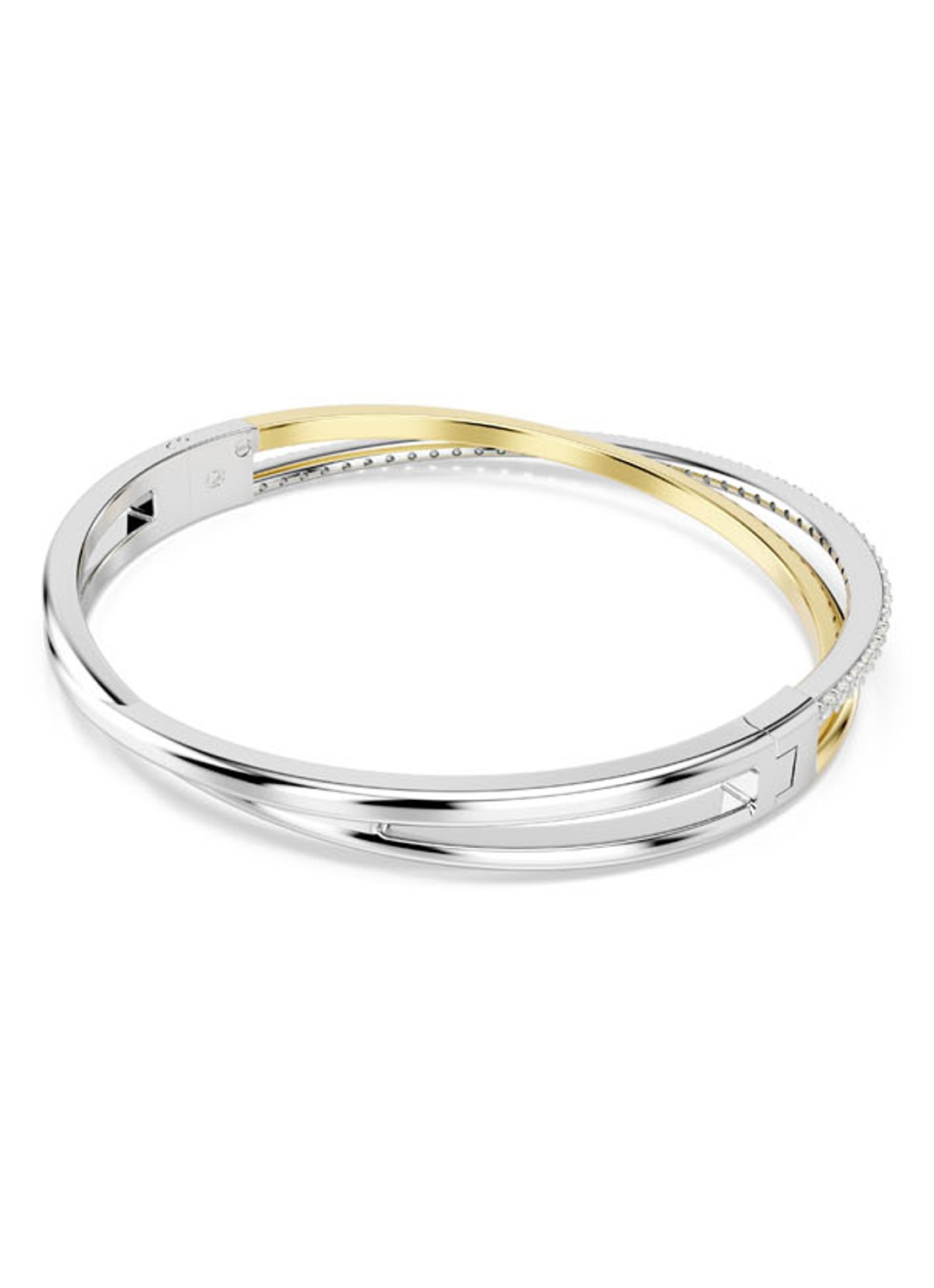 Swarovski Hyperbola bangle met zirkonia L - detail 4 zilver