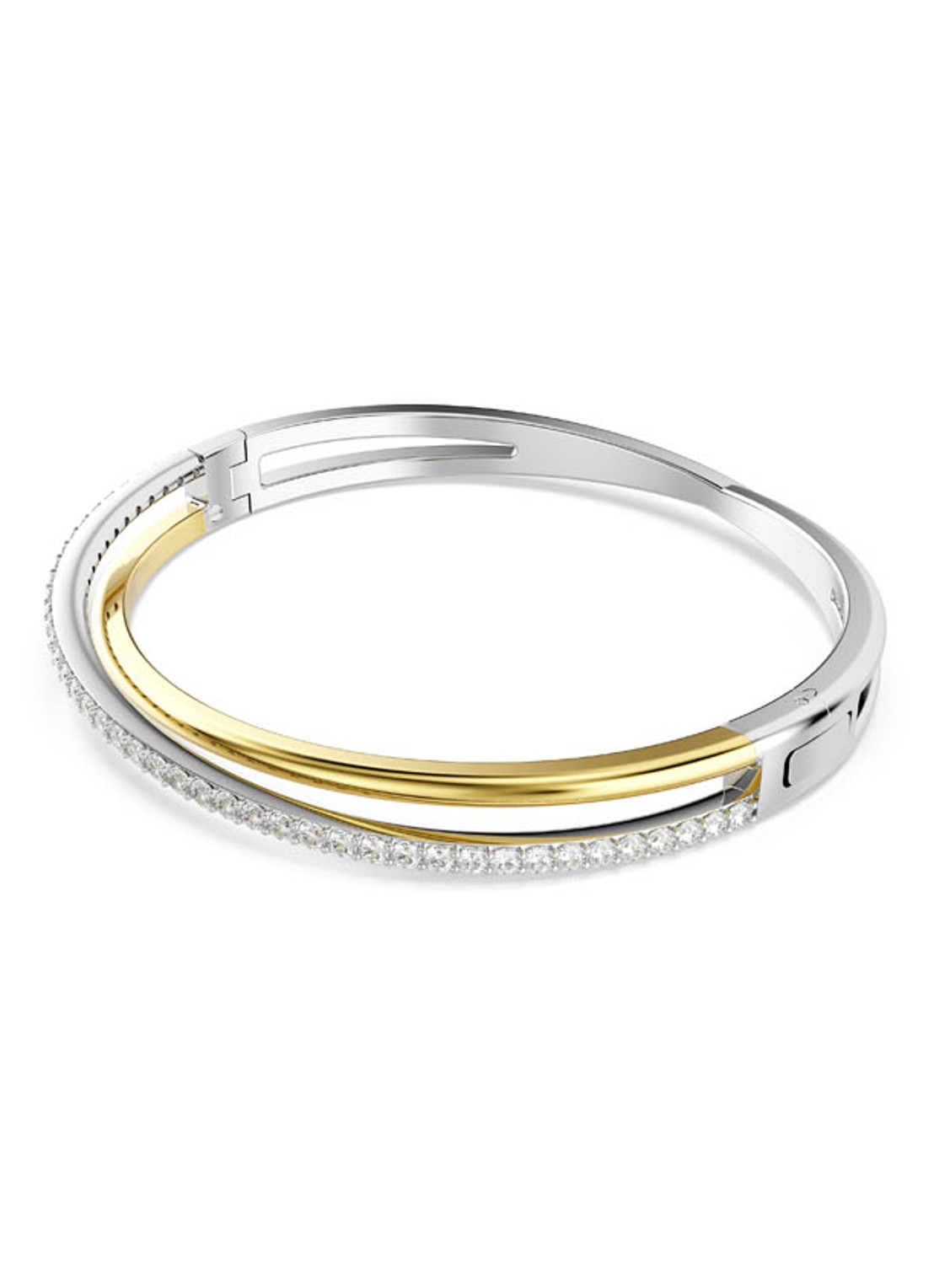 Swarovski Hyperbola bangle met zirkonia M - detail 2 zilver