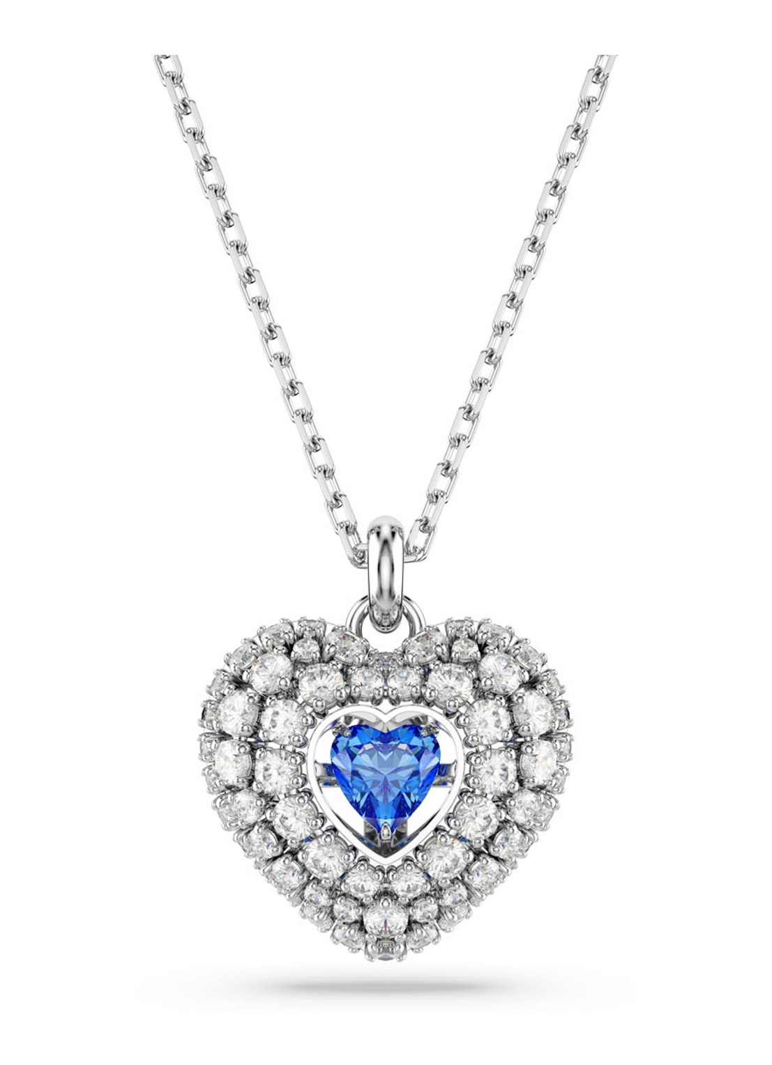 Swarovski Hyperbola ketting met kristal  - voorkant 4 zilver