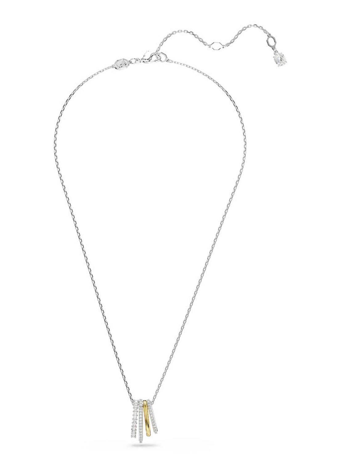 Swarovski Hyperbola ketting met kristal - detail 2 zilver