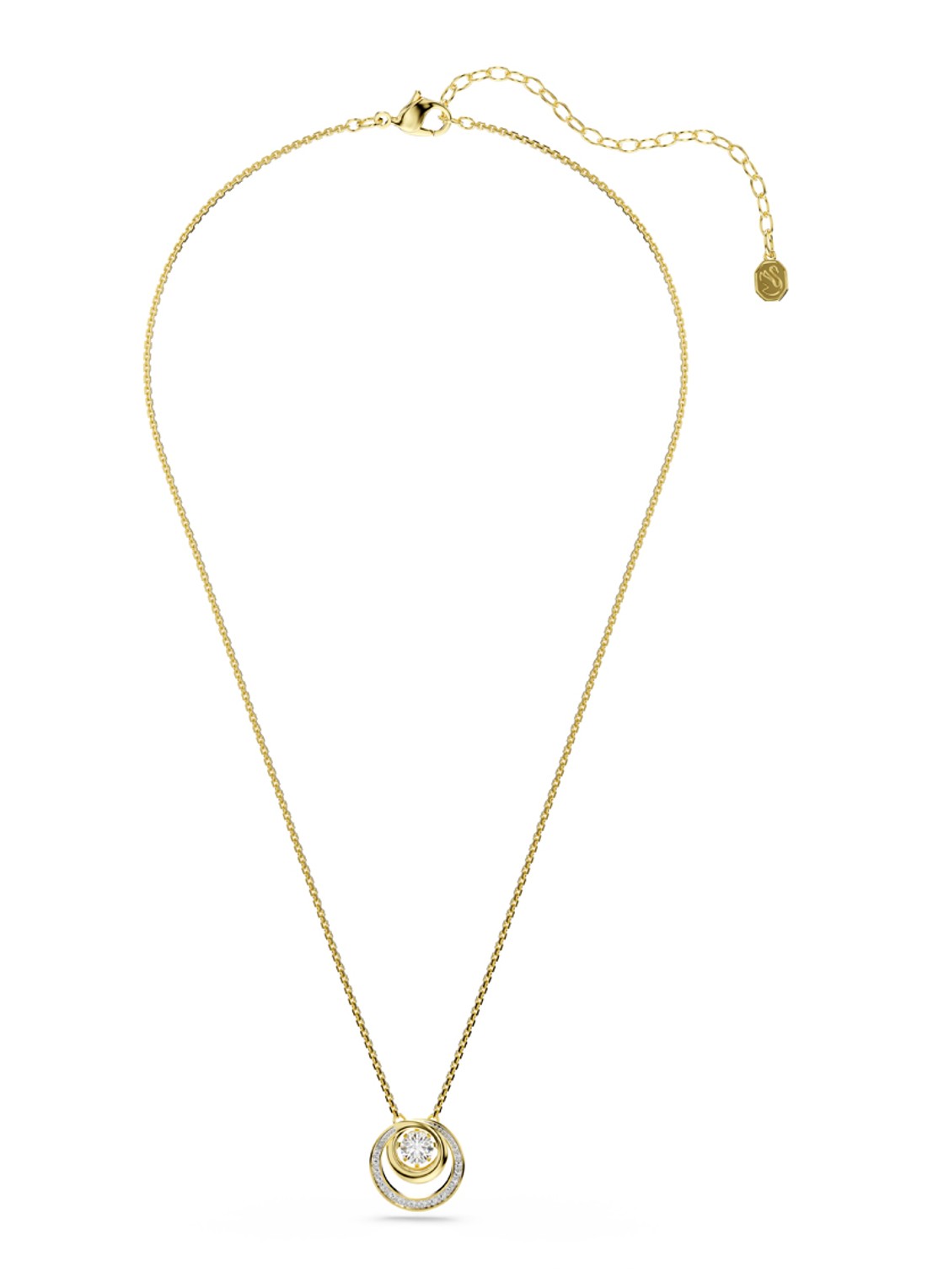 Swarovski Hyperbola ketting met kristal  - detail 2 goud