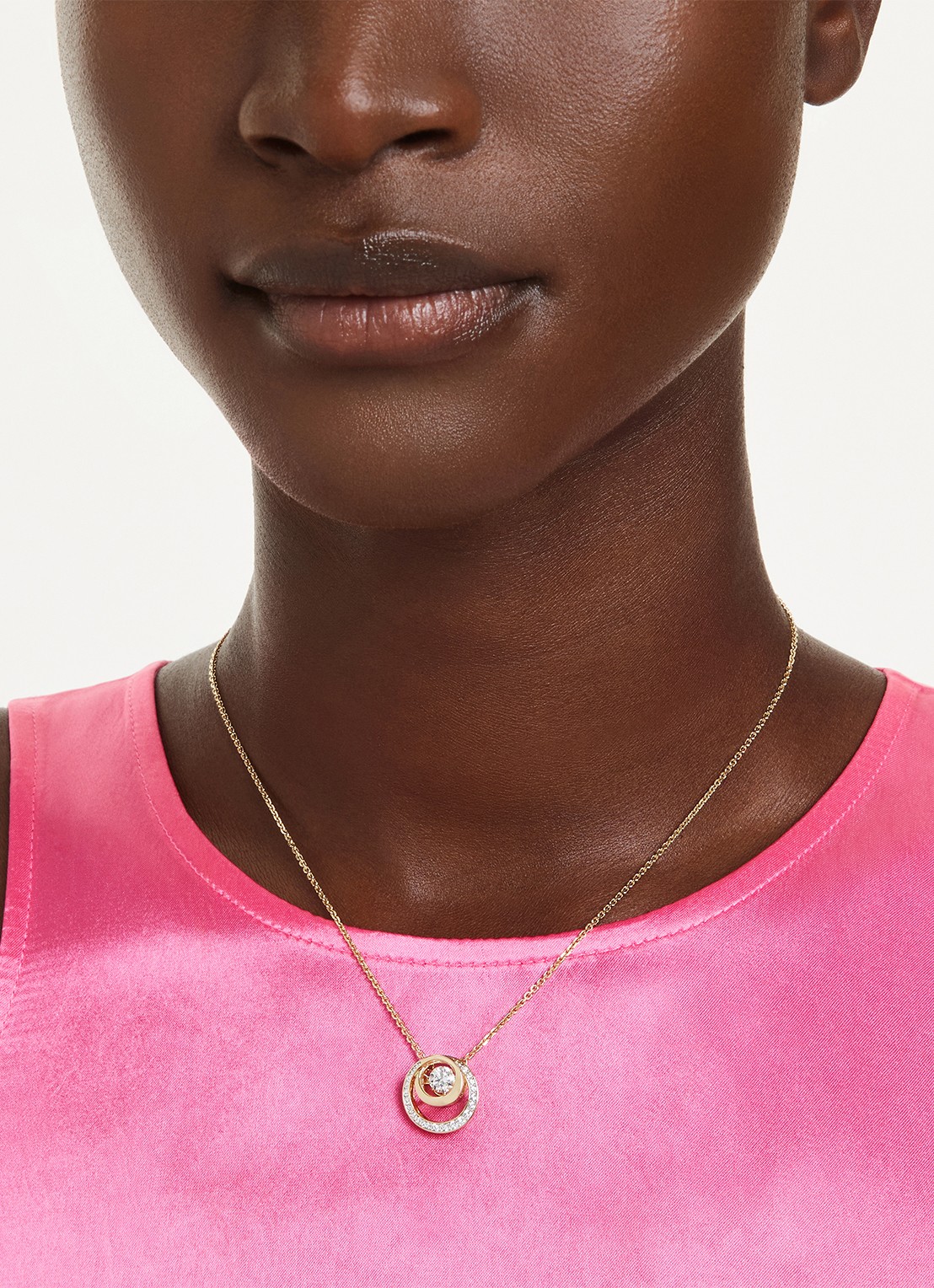 Swarovski Hyperbola ketting met kristal  - detail 6 goud