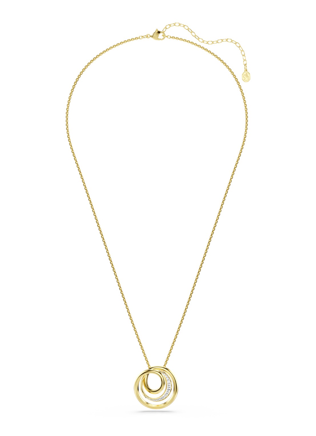 Swarovski Hyperbola ketting met kristal - detail 2 goud
