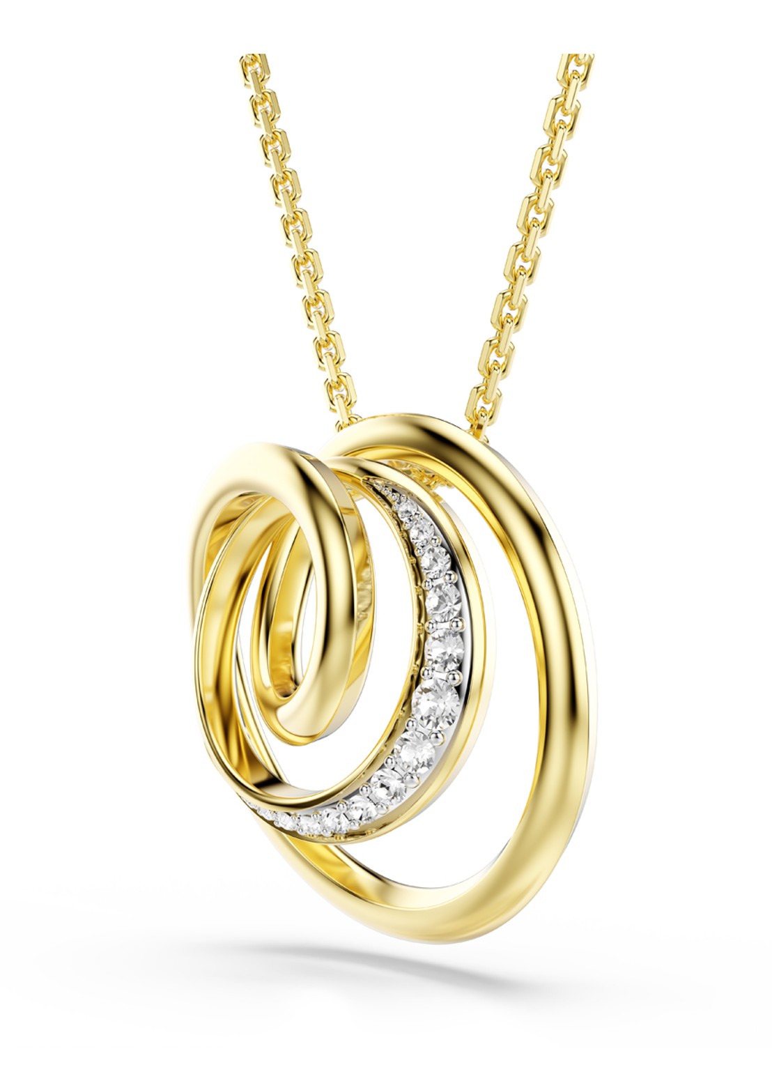 Swarovski Hyperbola ketting met kristal - detail 3 goud