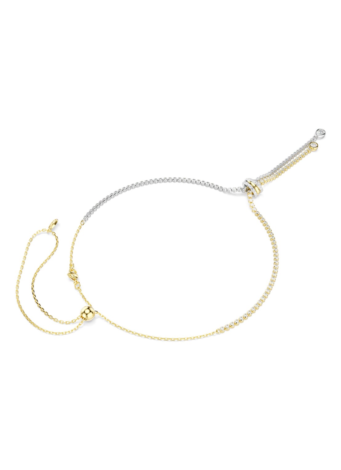 Swarovski Hyperbola ketting met kristal - detail 4 goud