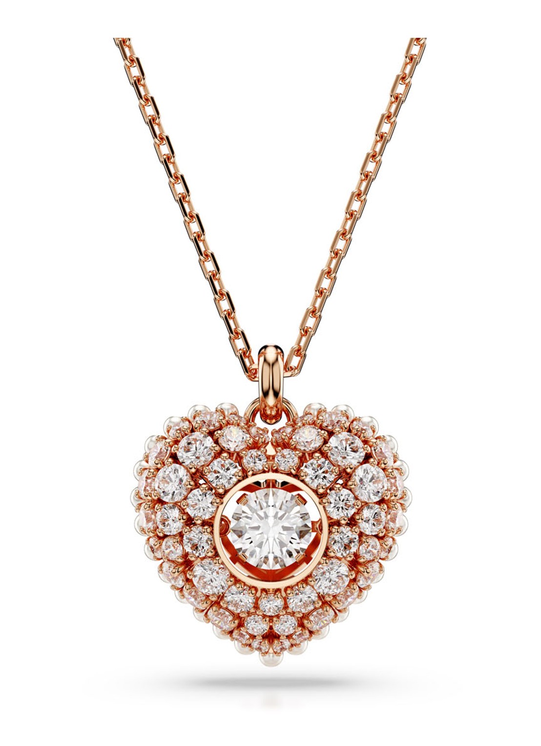 Swarovski Hyperbola ketting verguld - voorkant 4 roségoud