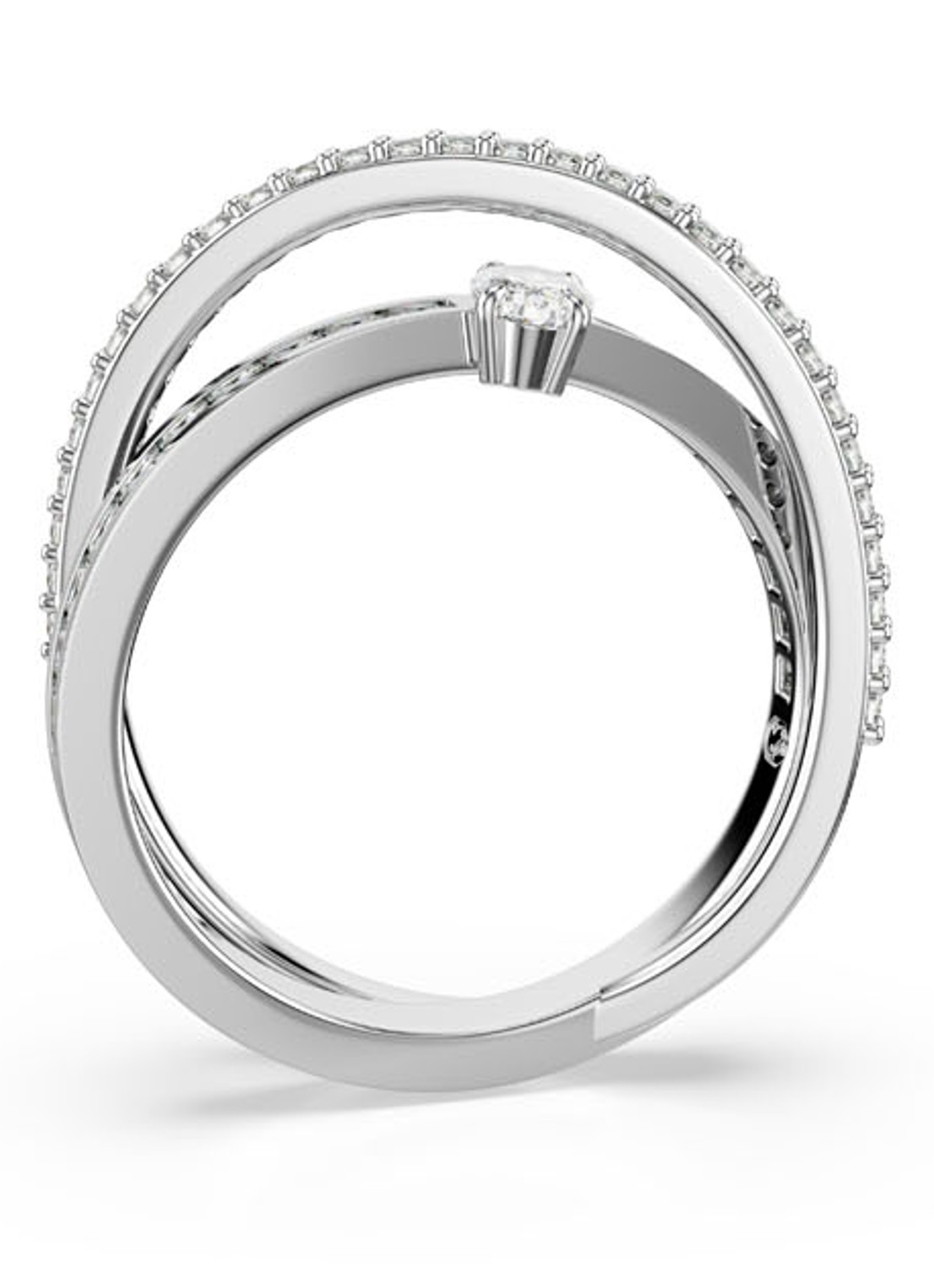 Swarovski Hyperbola ring met kristal 55 - detail 3 zilver